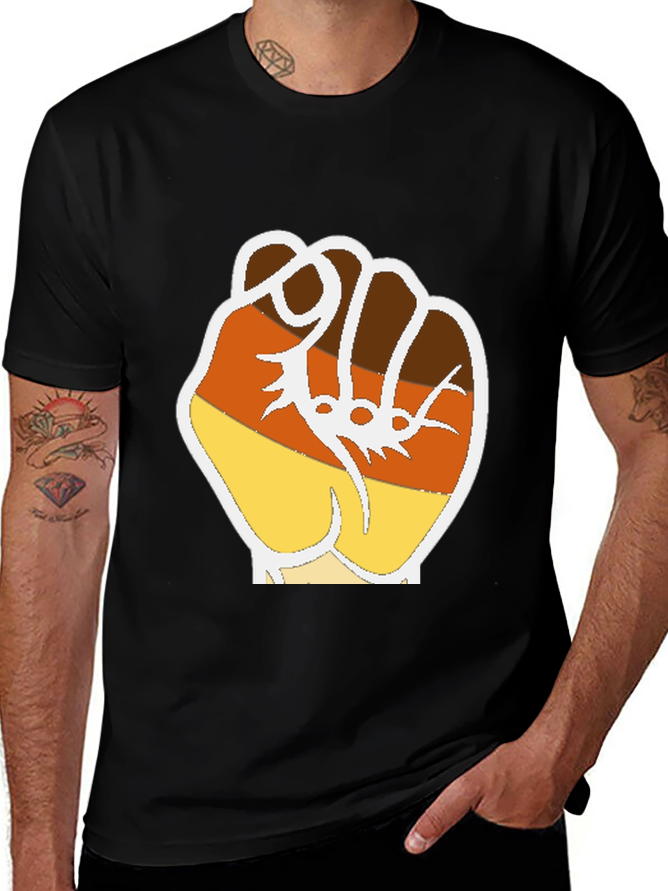 Raised Fist Graphic T-Shirt - Empowering Design