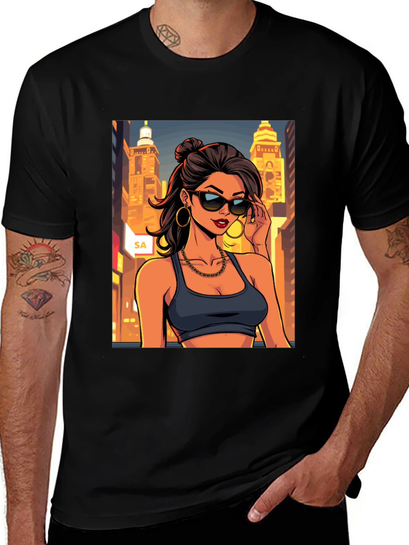 Stylish Cityscape Tee