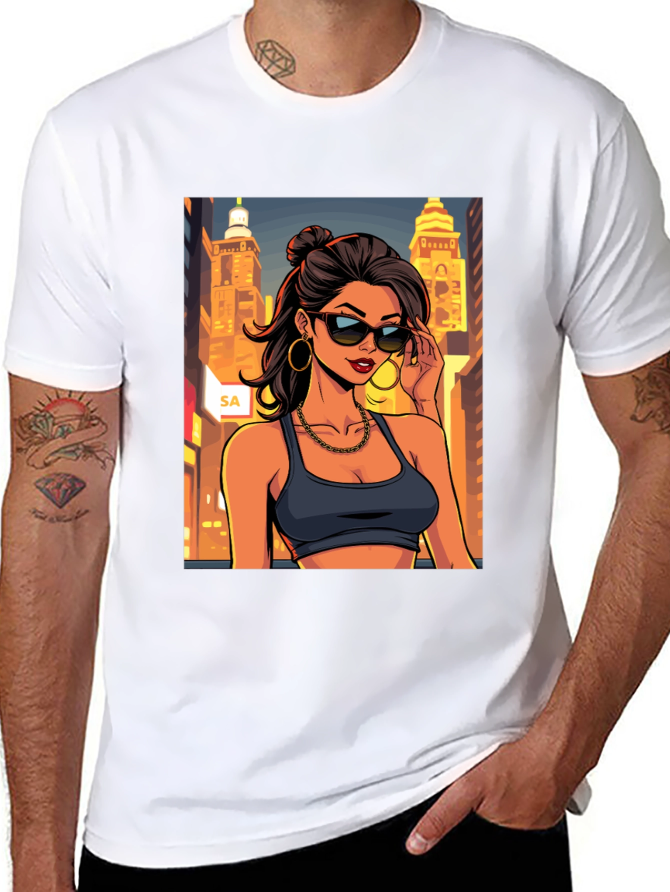 Stylish Cityscape Tee