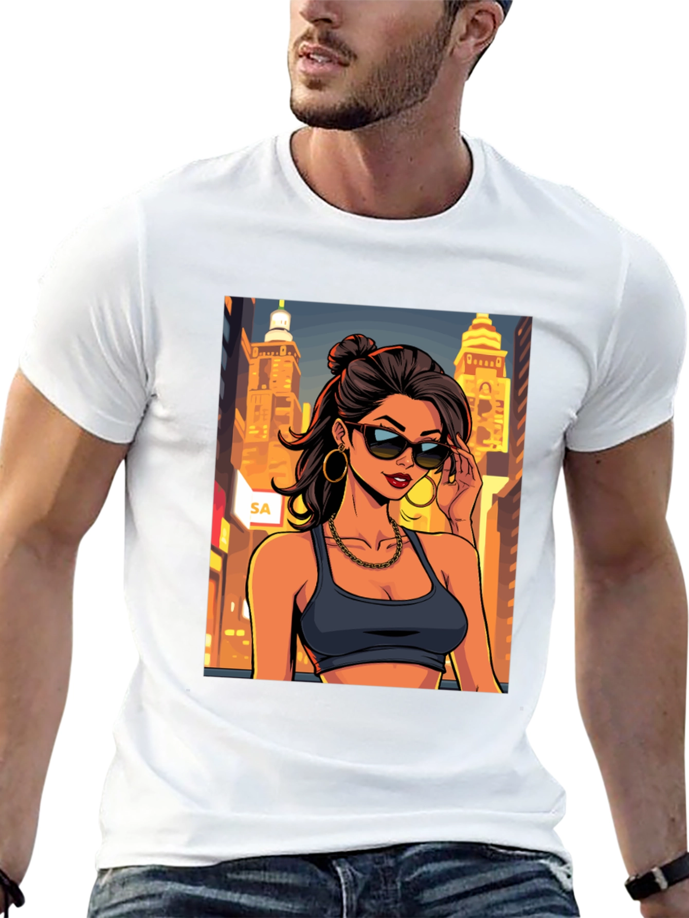 Stylish Cityscape Tee