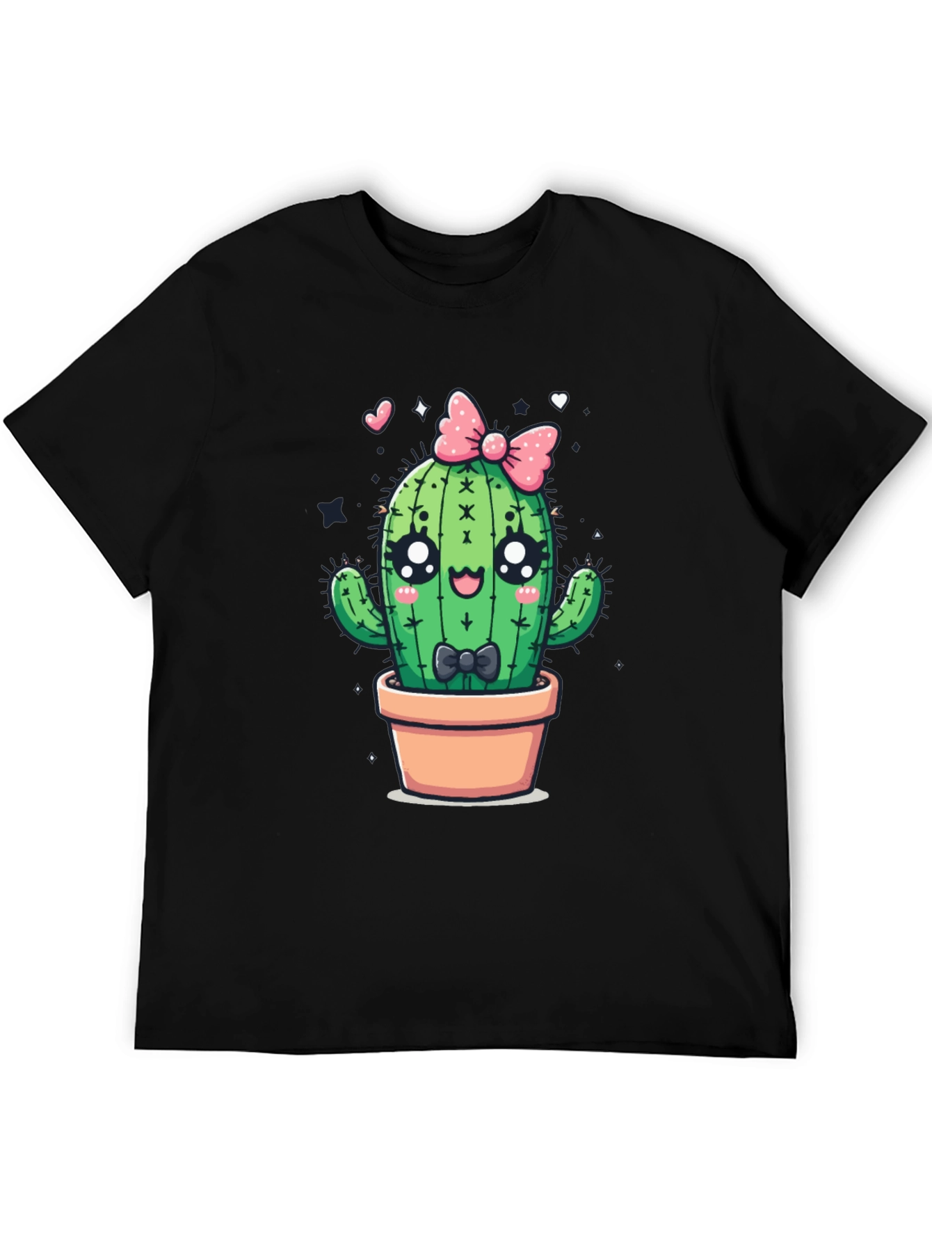 Cute Cartoon Cactus Graphic T-Shirt