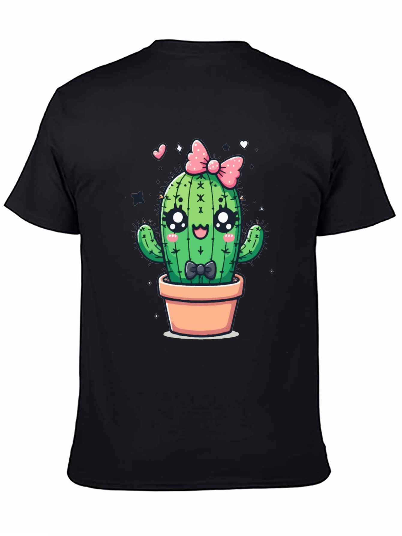 Cute Cartoon Cactus Graphic T-Shirt