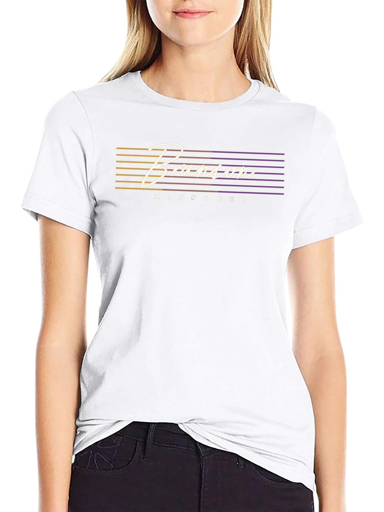 Branson Missouri Retro Style Black T-Shirt