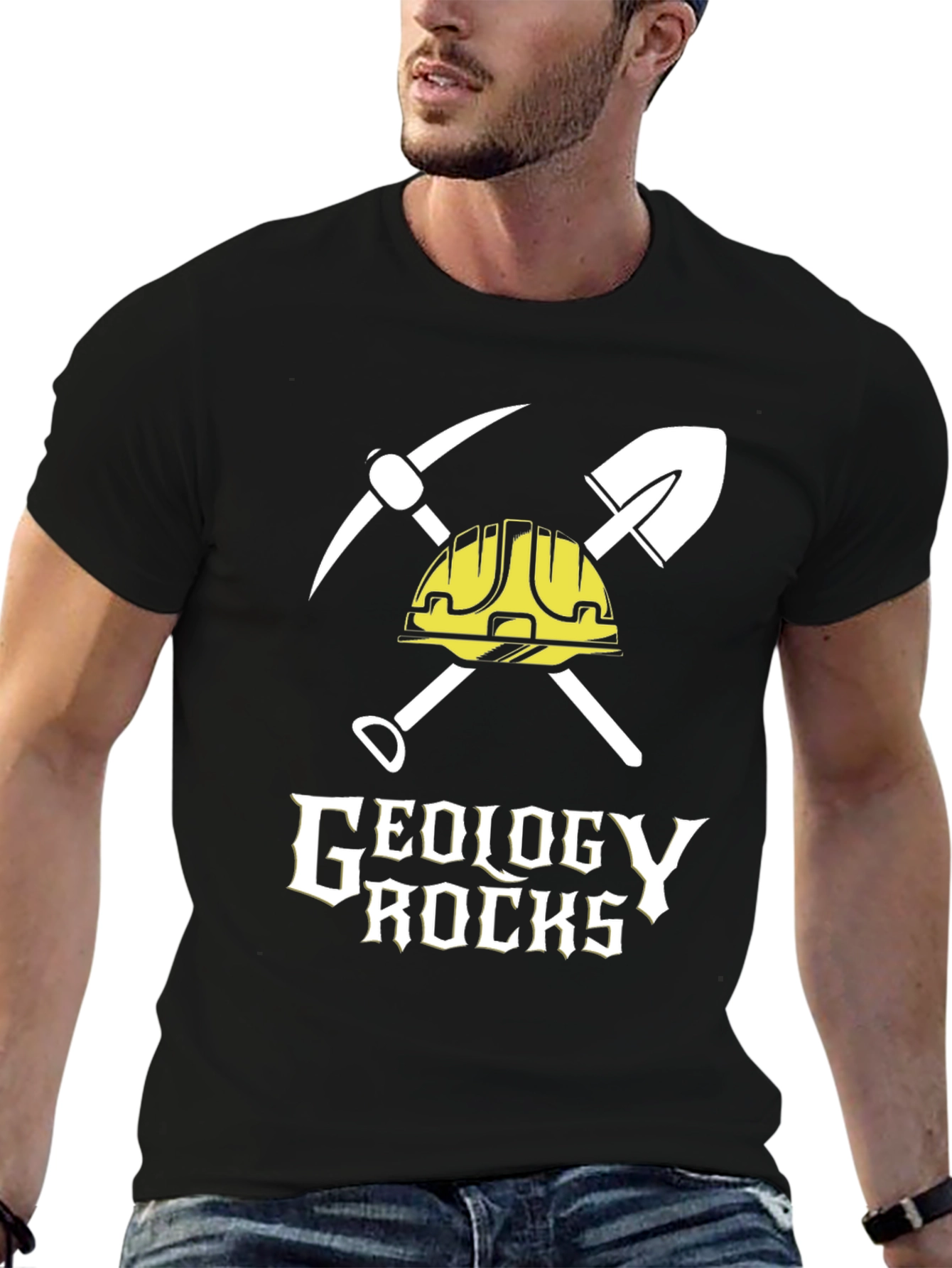 Geology Rocks Graphic T-Shirt - Black Cotton Tee
