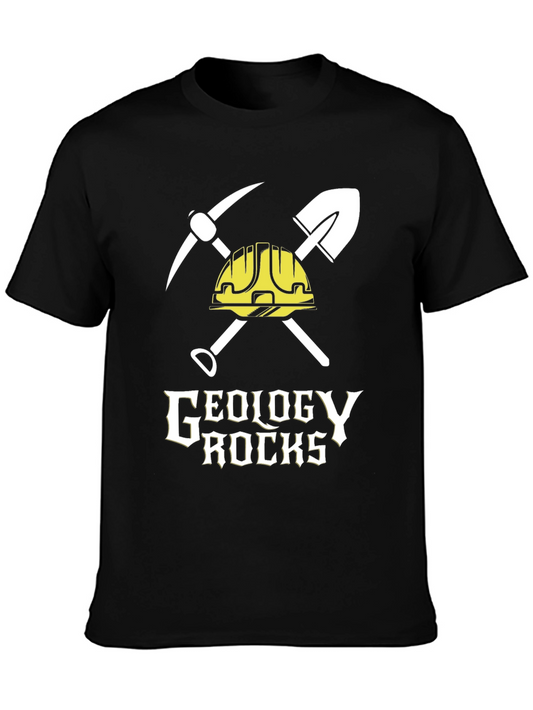 Geology Rocks Graphic T-Shirt - Black Cotton Tee