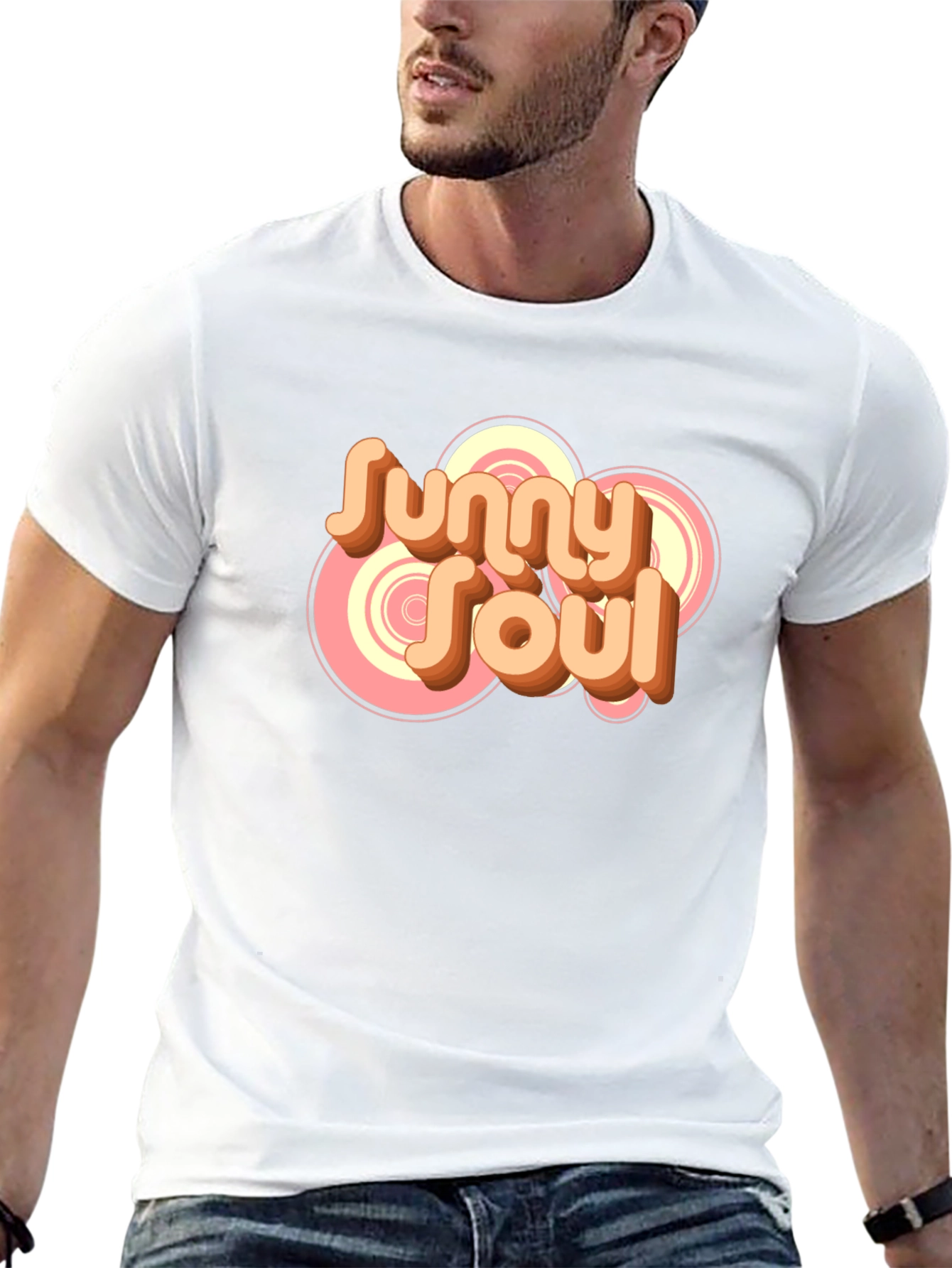 Sunny Soul Retro Graphic Black T-Shirt