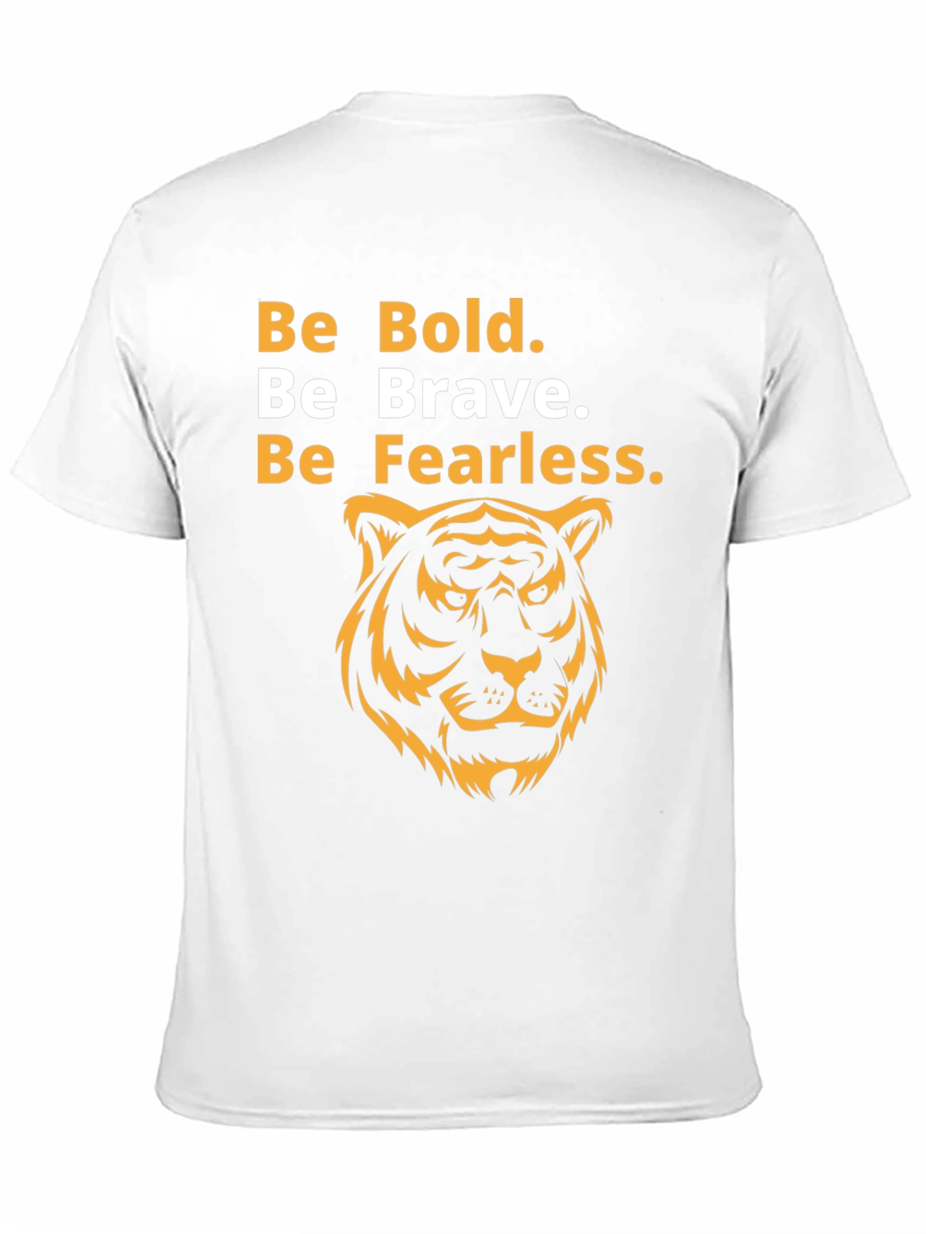 Bold Brave Fearless Tiger Graphic Tee - Black