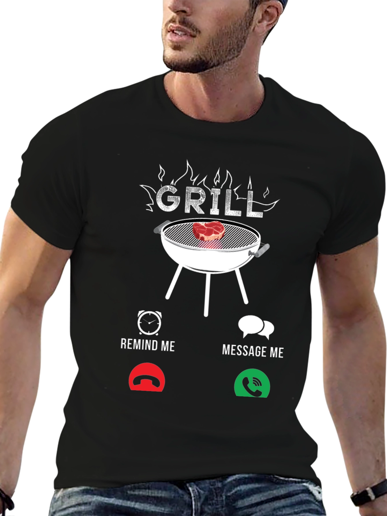 Grill Remind/Message Funny BBQ T-Shirt