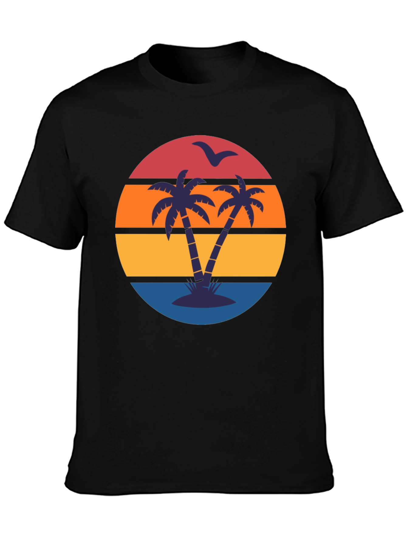 Retro Sunset Palm Tree T-Shirt