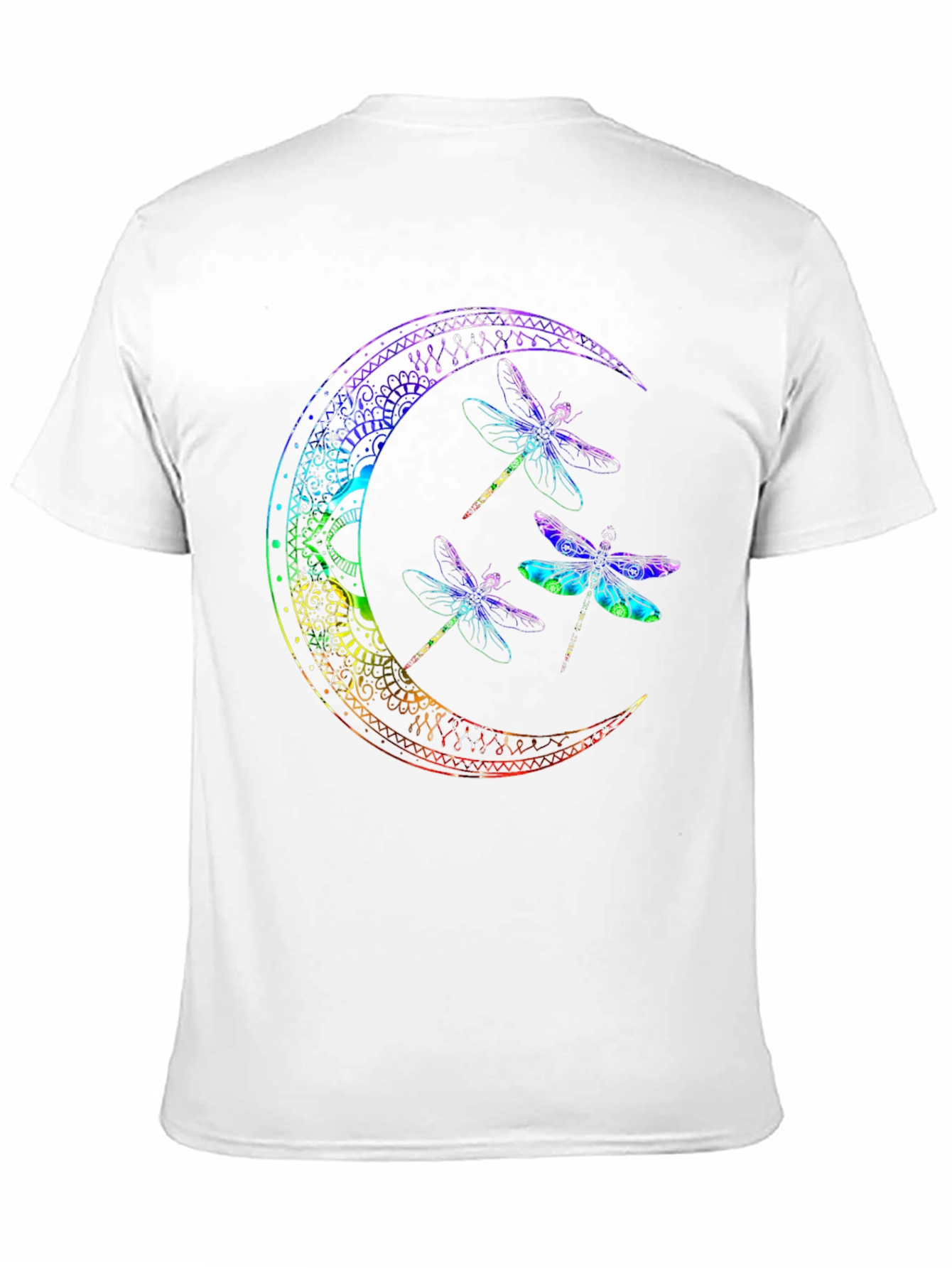 Dragonfly Moon Graphic Tee - Black Cotton Comfort