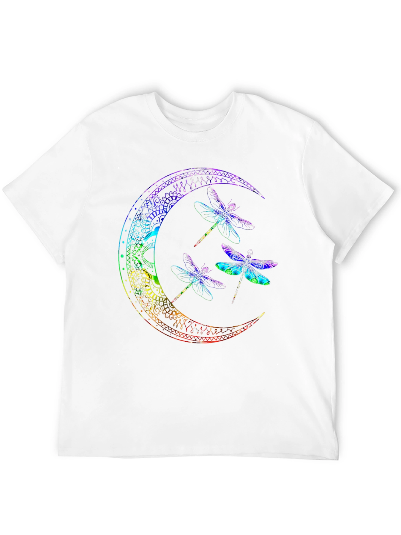 Dragonfly Moon Graphic Tee - Black Cotton Comfort