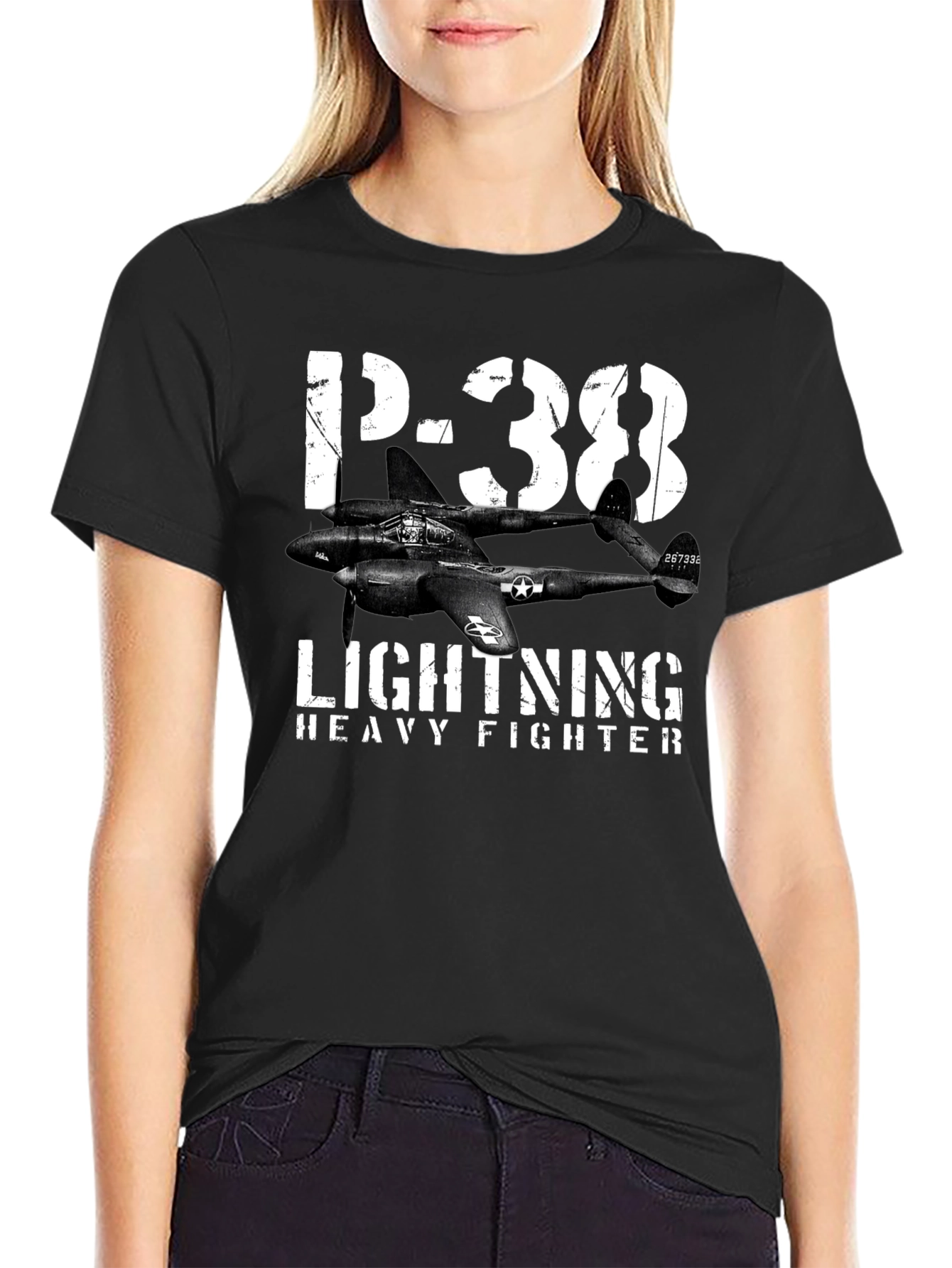 P-38 Lightning Heavy Fighter Graphic T-Shirt