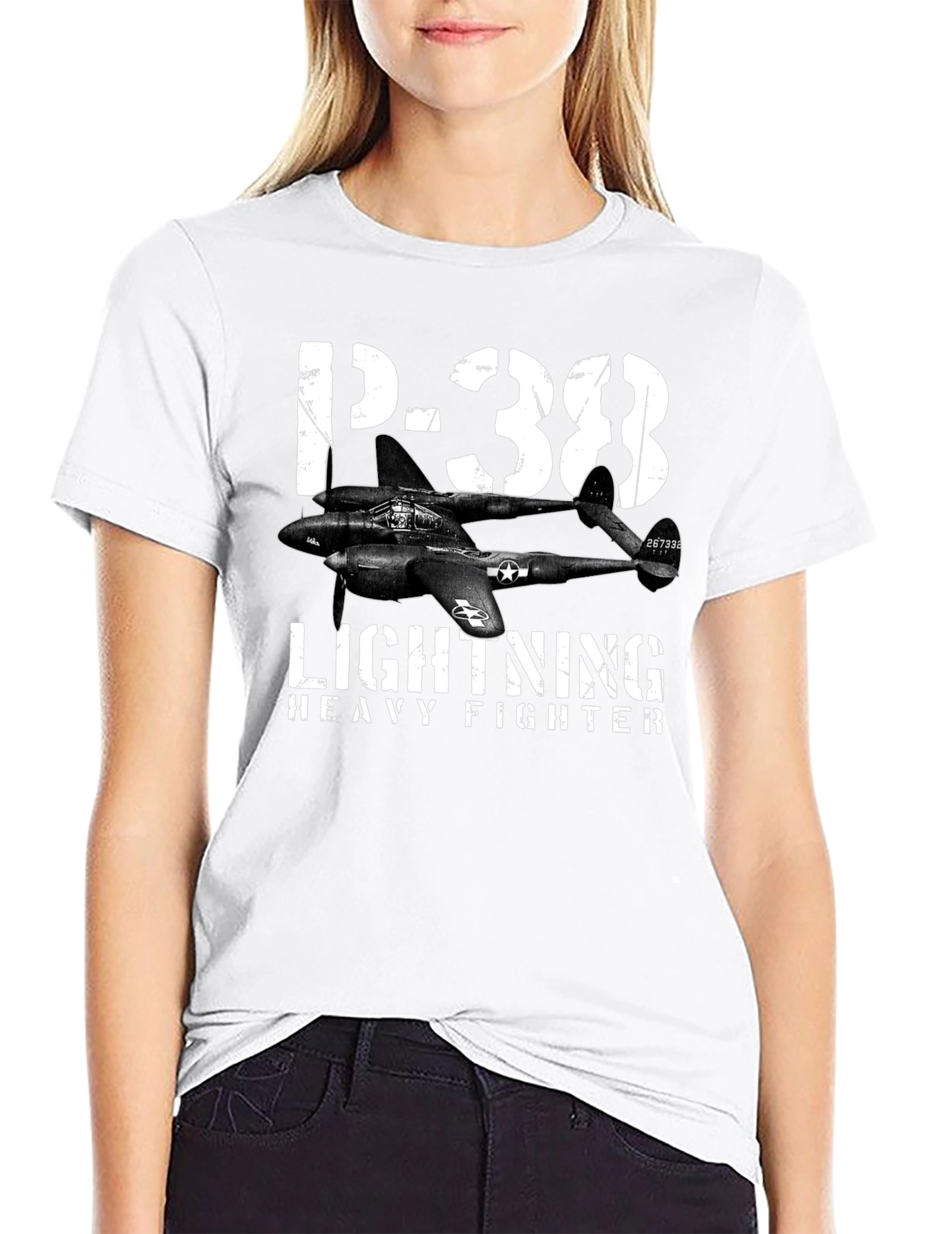 P-38 Lightning Heavy Fighter Graphic T-Shirt