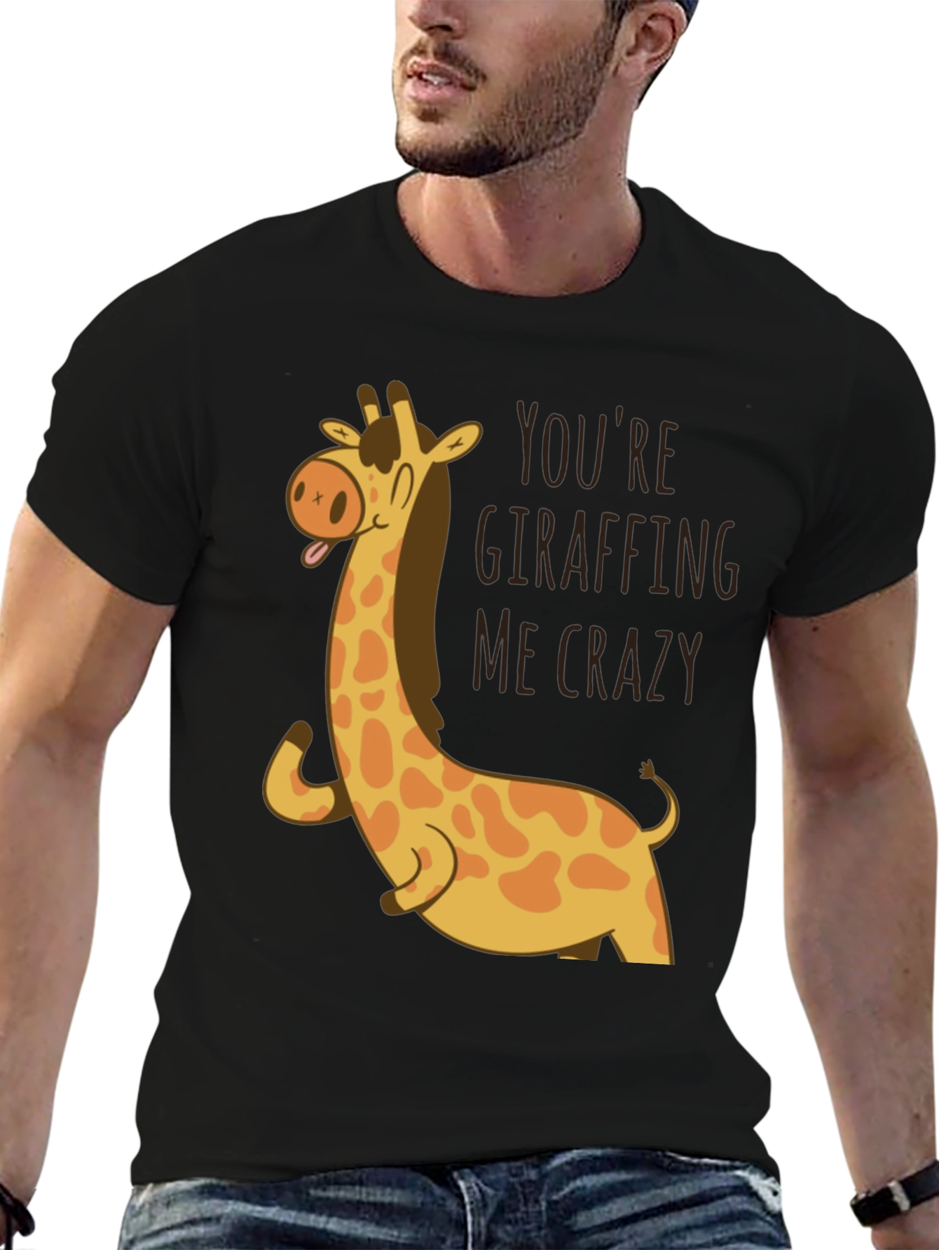 Giraffe Youre Giraffing Me Crazy Graphic Tee