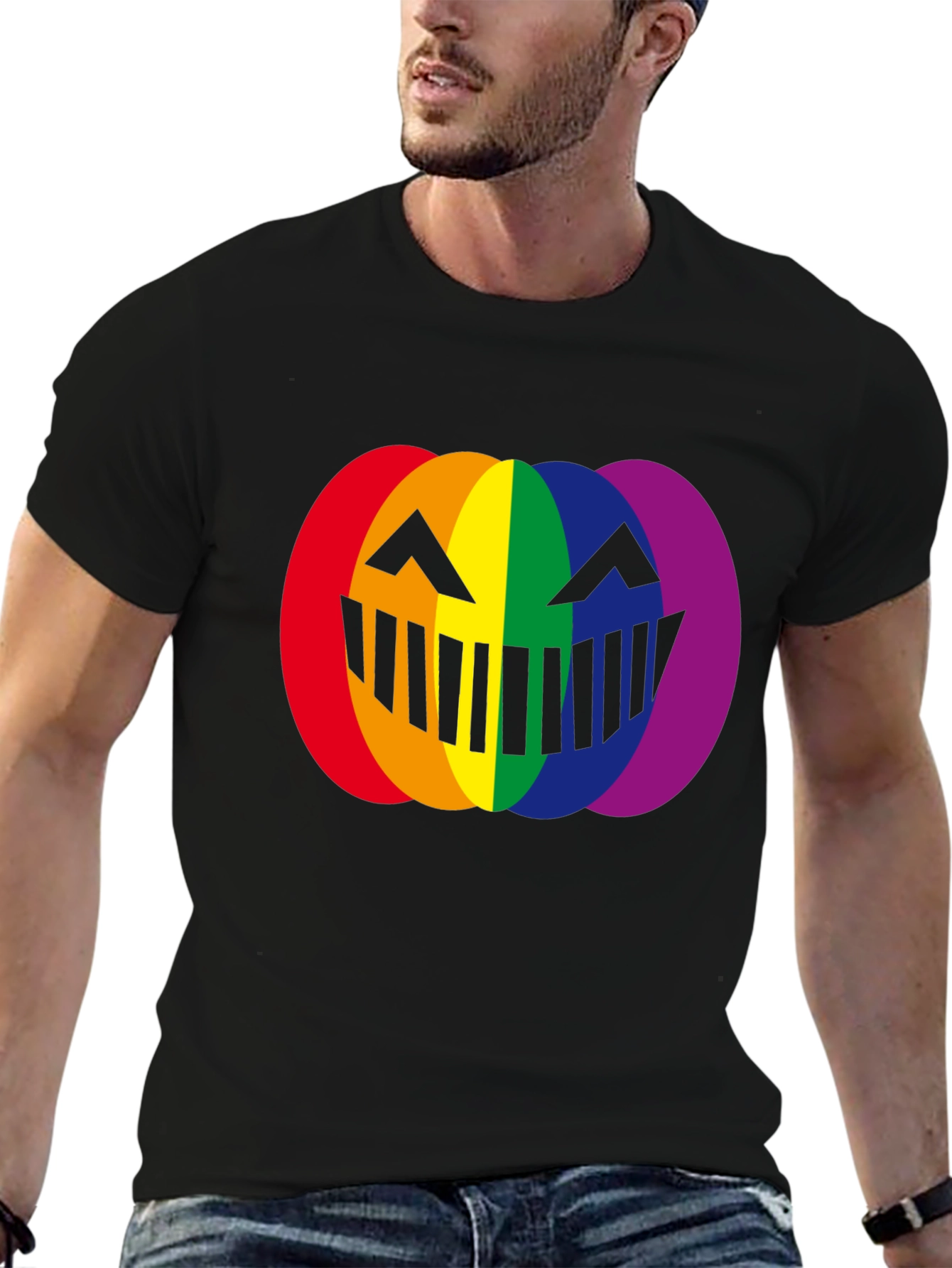 LGBTQ+ Pumpkin Halloween T-Shirt - Rainbow Pride