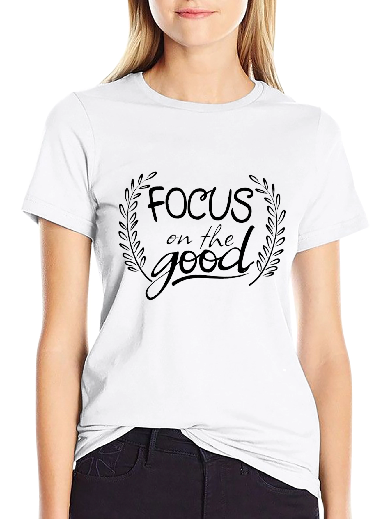 Focus on the Good Black Graphic Tee