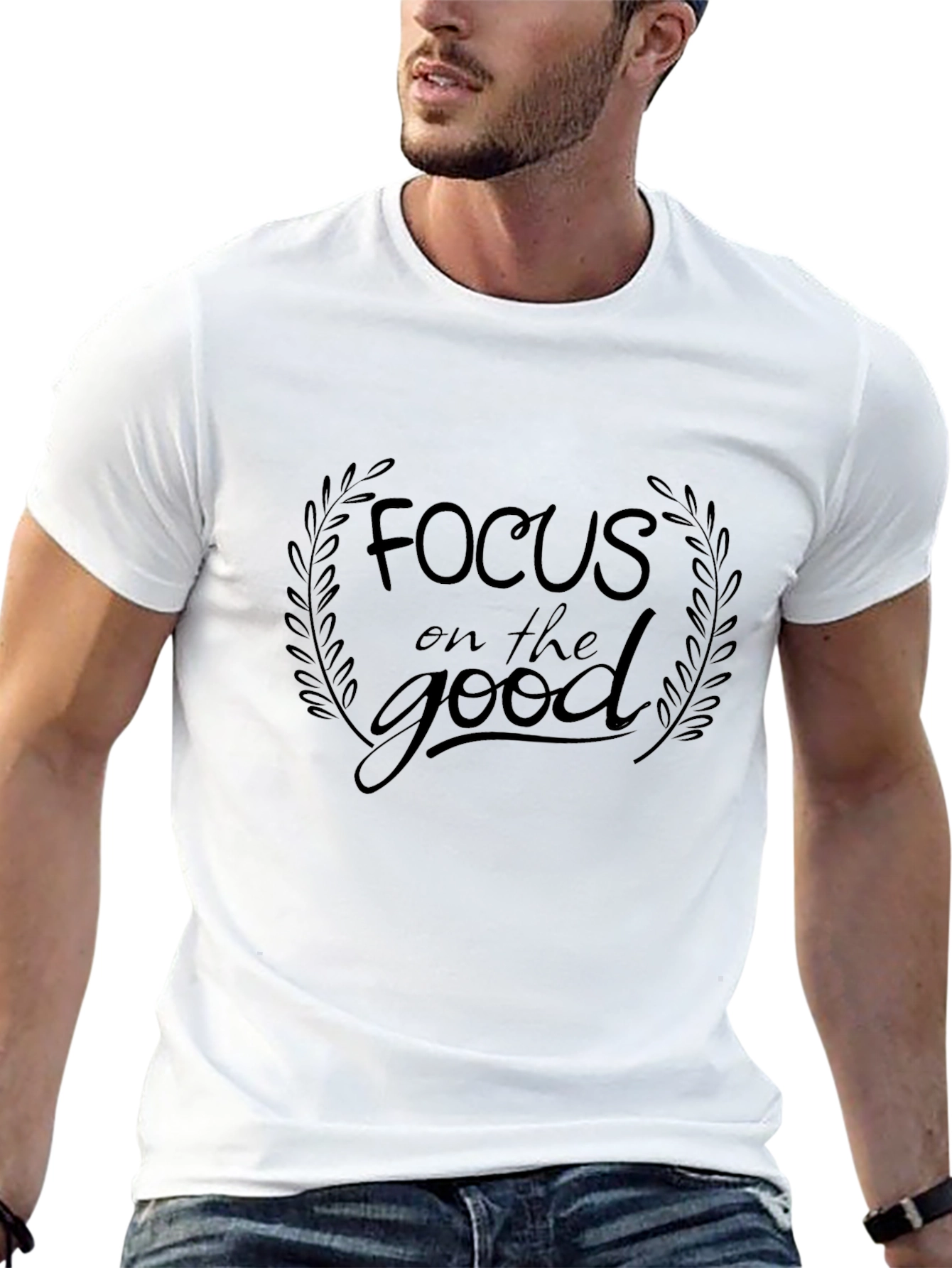 Focus on the Good Black Graphic Tee
