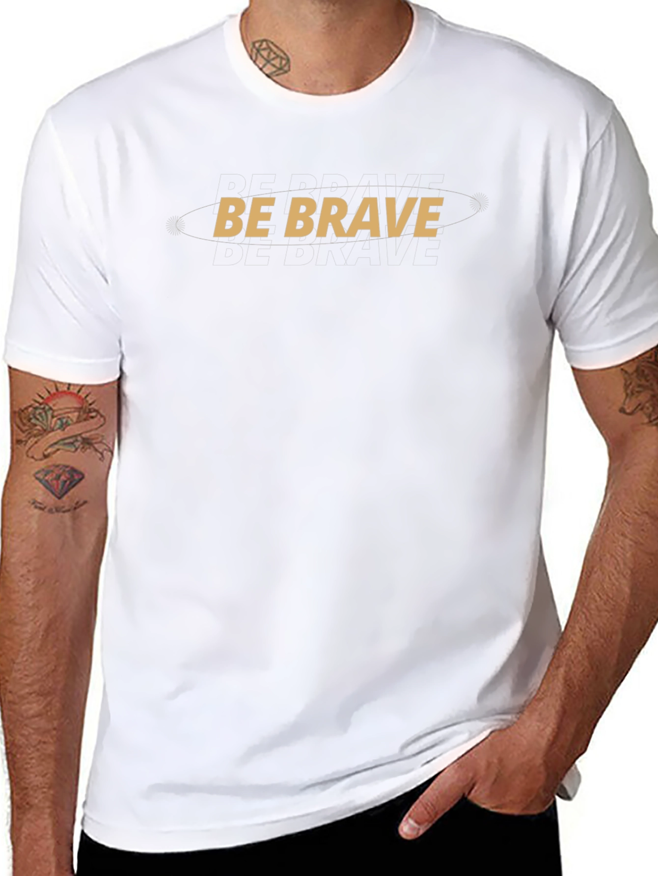 Be Brave Graphic Tee - Stylish Black T-Shirt
