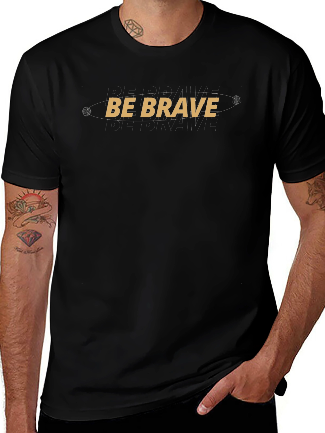 Be Brave Graphic Tee - Stylish Black T-Shirt