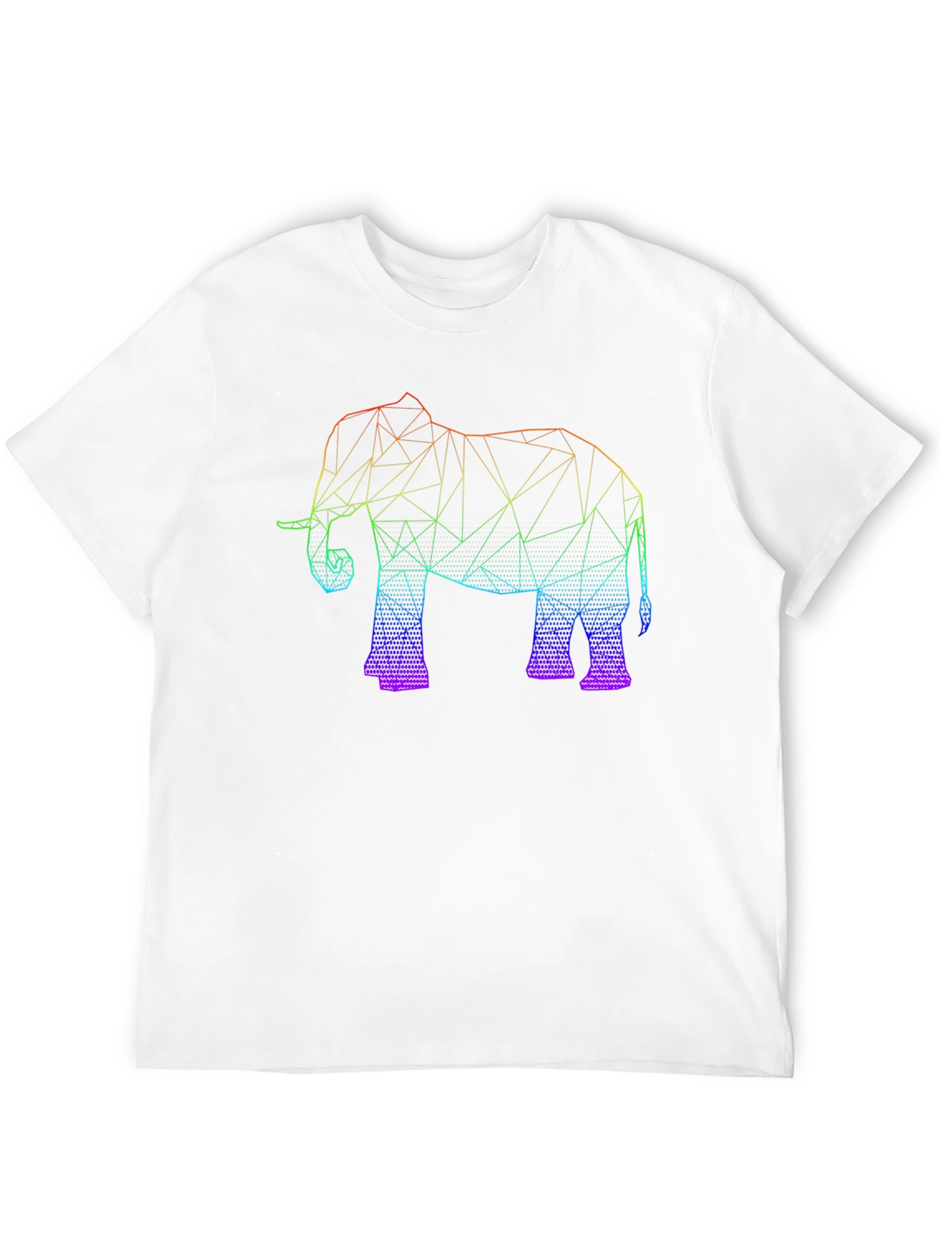 Geometric Elephant Graphic Tee - Black