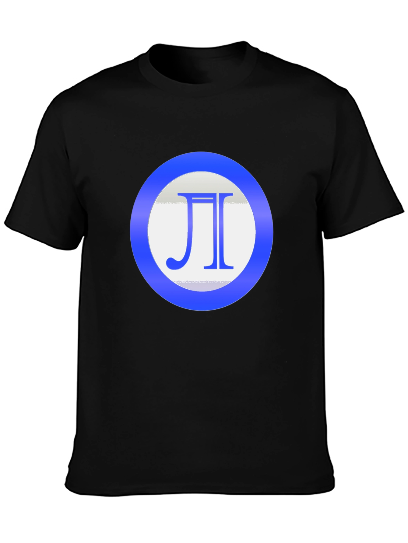 Abstract Circle Design Black T-Shirt
