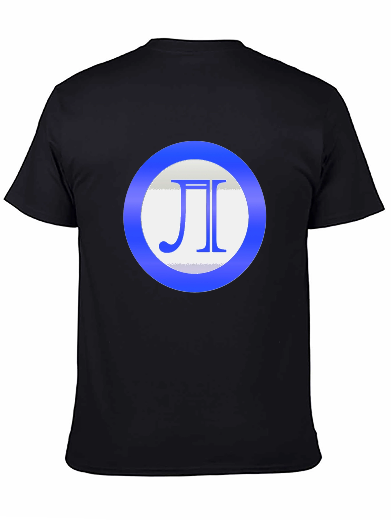 Abstract Circle Design Black T-Shirt