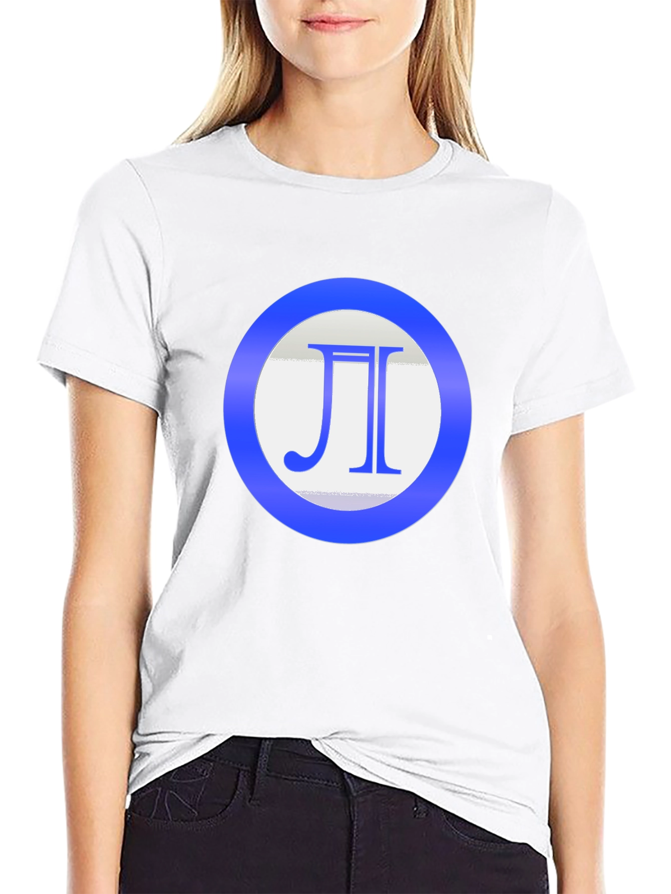 Abstract Circle Design Black T-Shirt