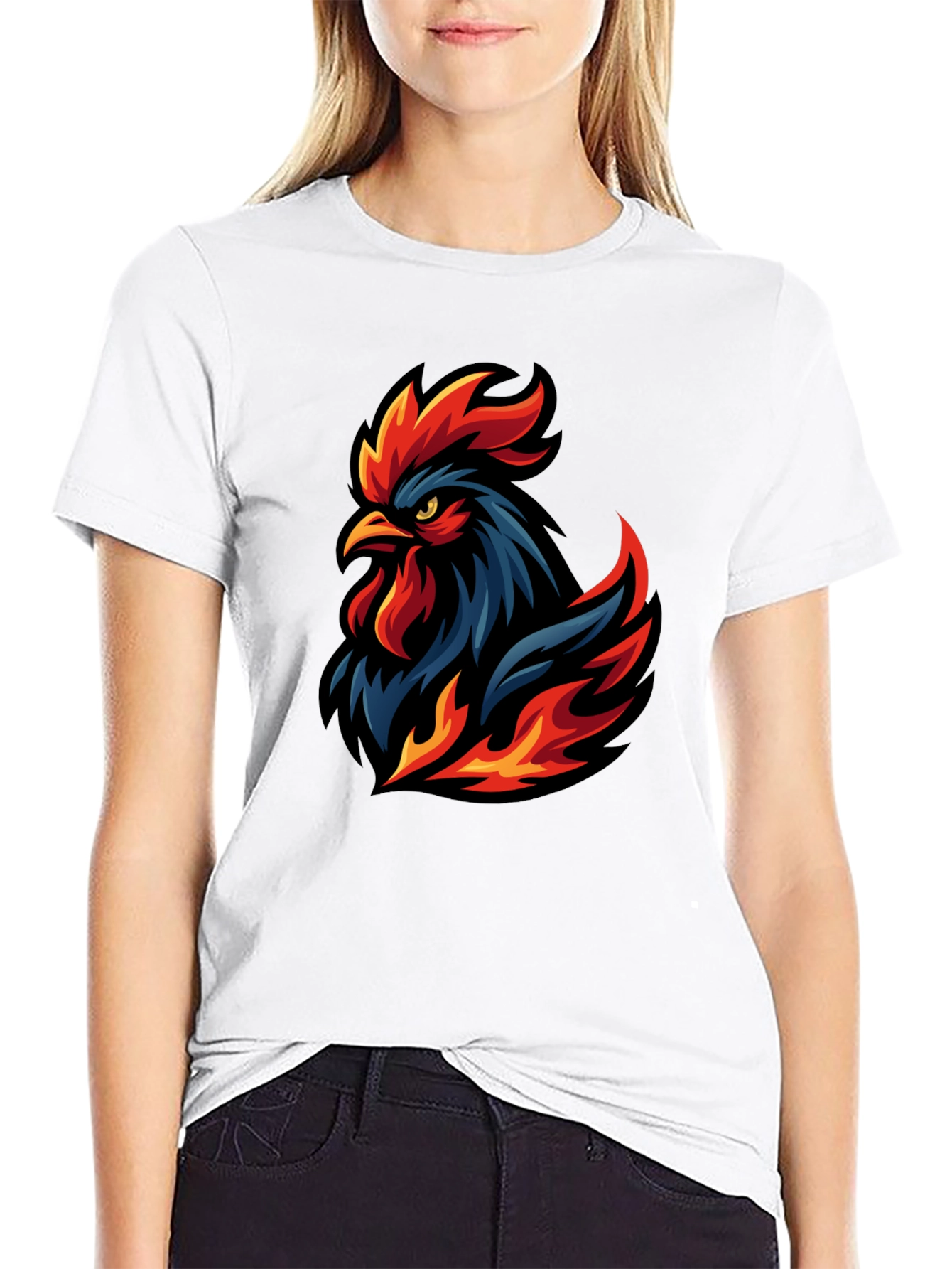 Rooster Graphic T-Shirt - Cool Design!