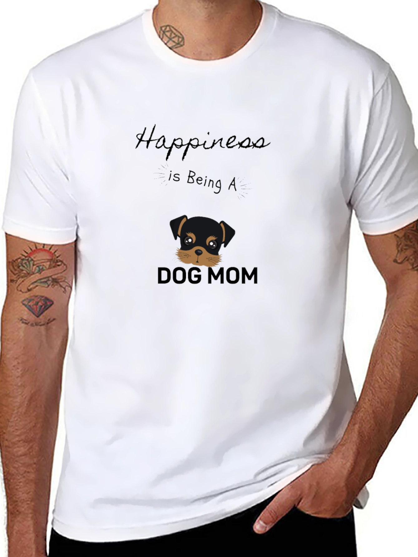 Happiness is Being A Dog Mom Graphic Tee