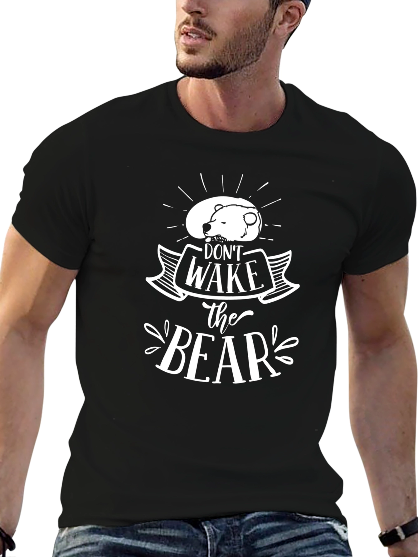 Dont Wake the Bear Graphic T-Shirt - Black