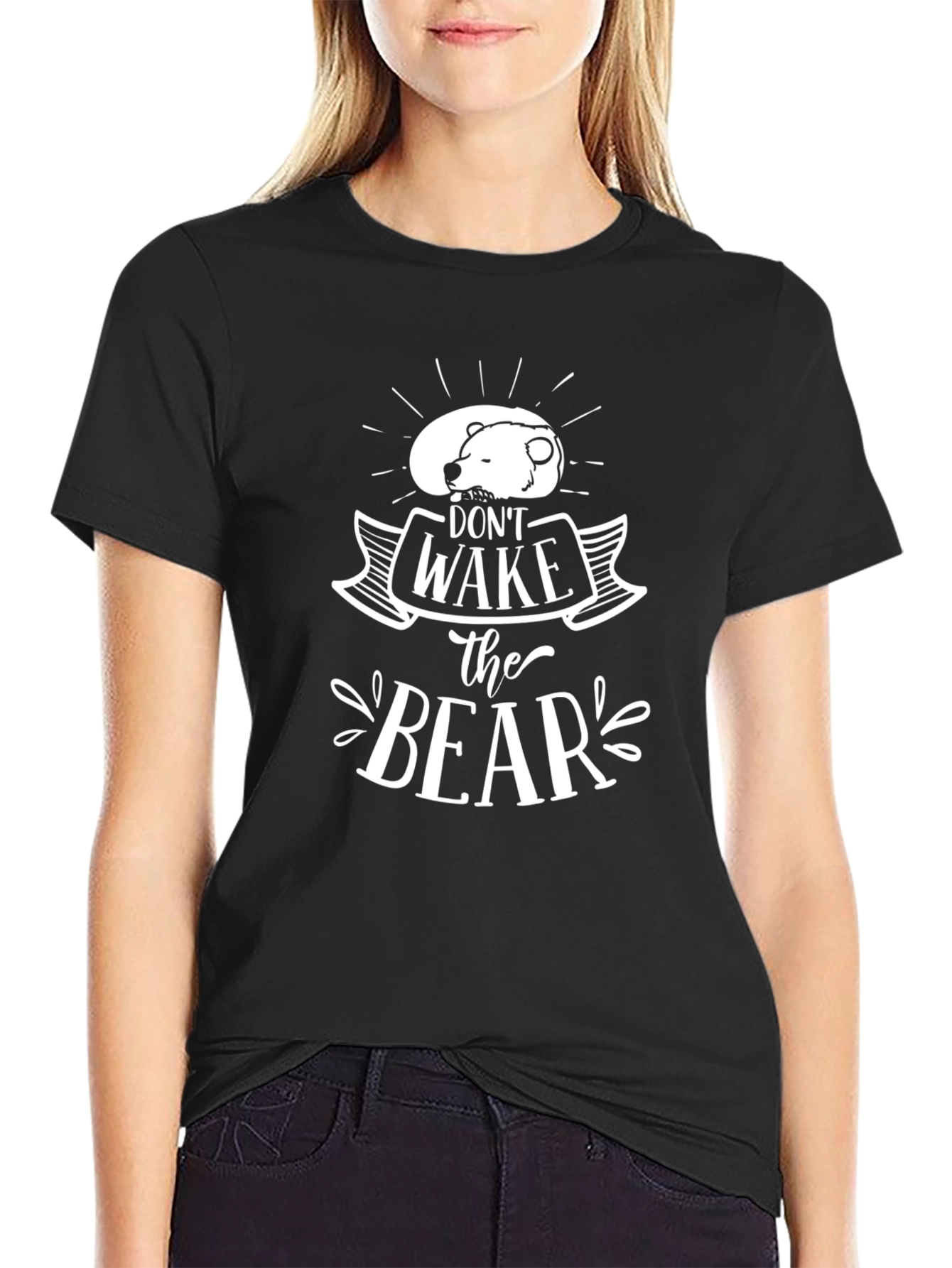 Dont Wake the Bear Graphic T-Shirt - Black