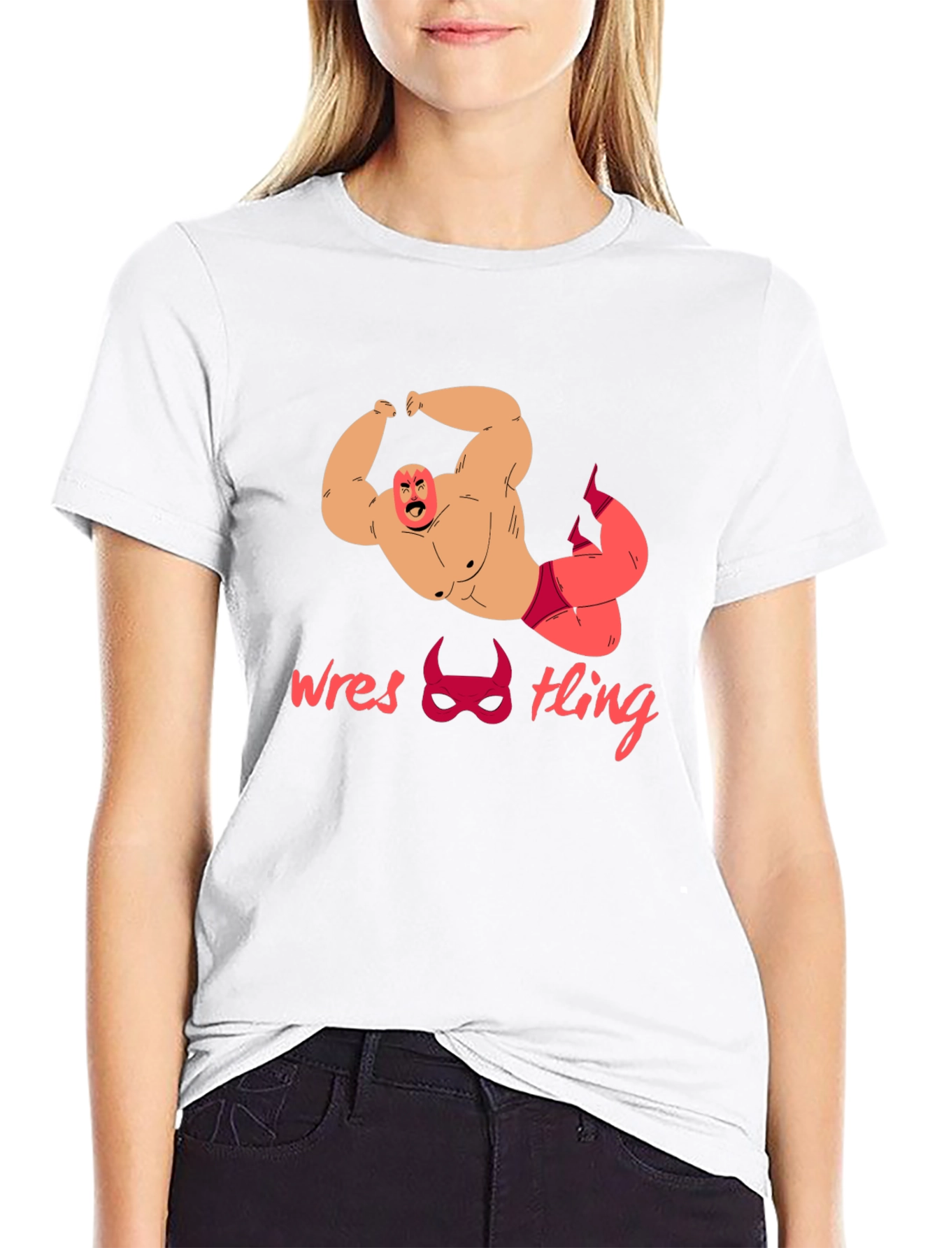 Wrestling Graphic Tee - Bold Wrestler Design