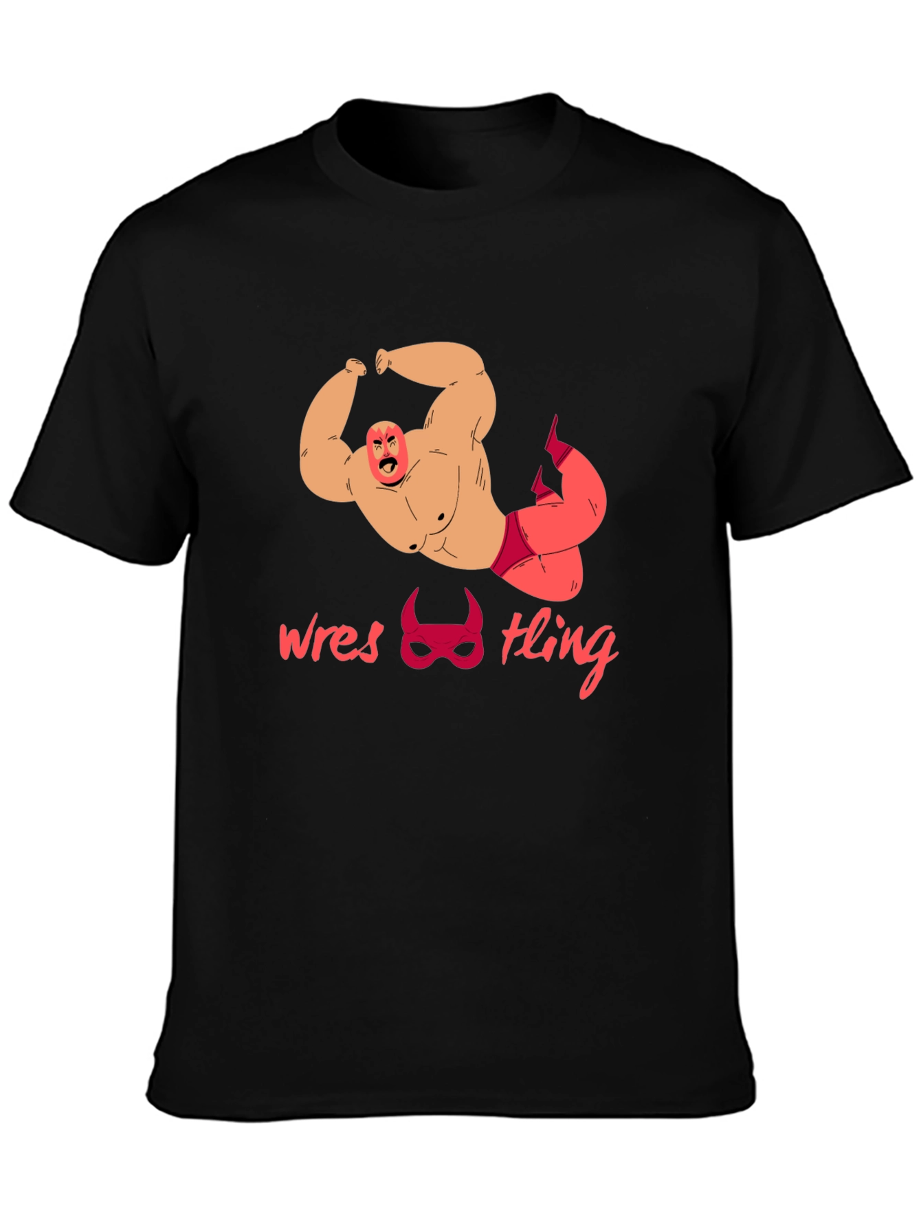 Wrestling Graphic Tee - Bold Wrestler Design