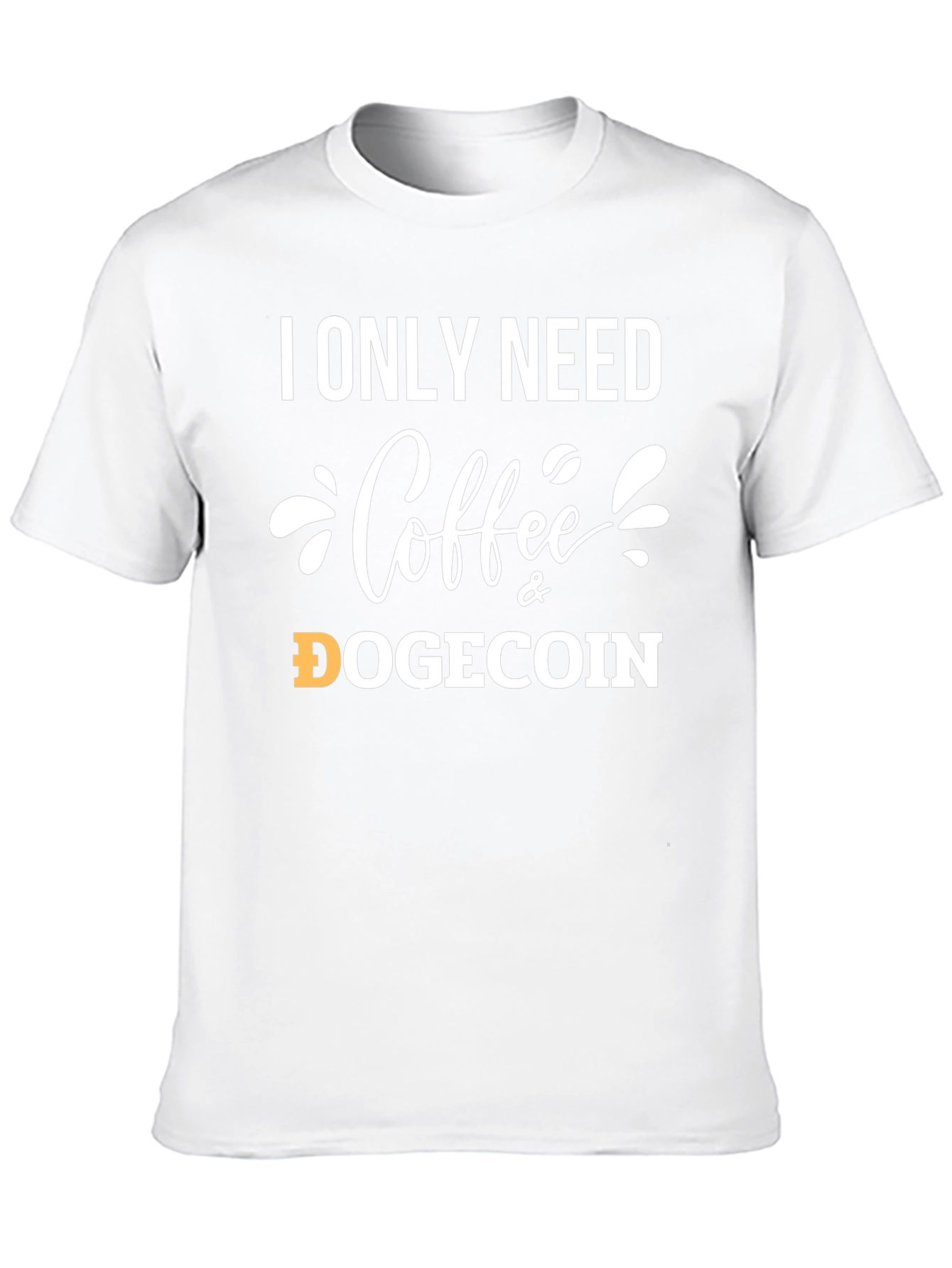 Coffee & Dogecoin T-Shirt - Crypto Lover Tee