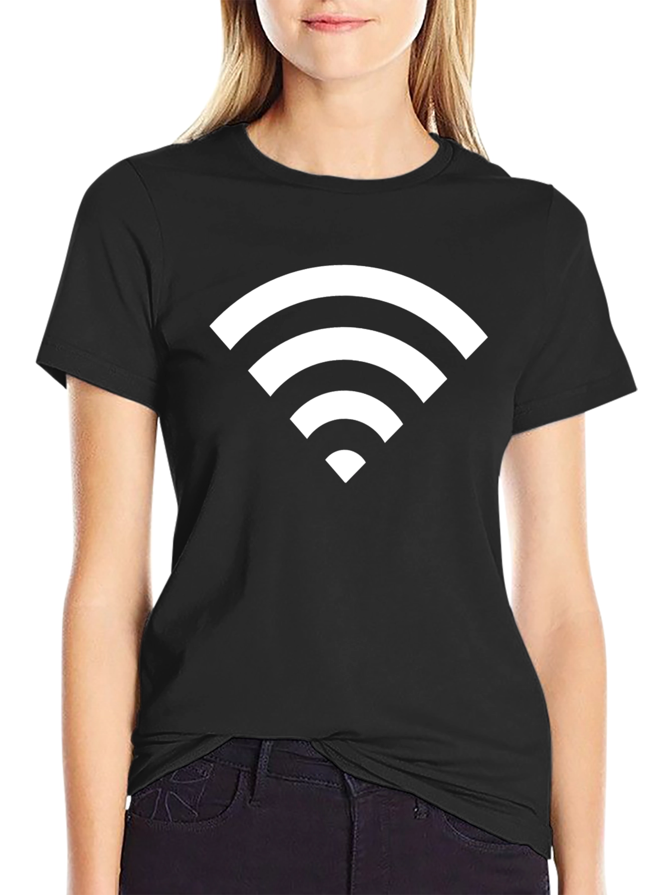 Wi-Fi Symbol Black T-Shirt