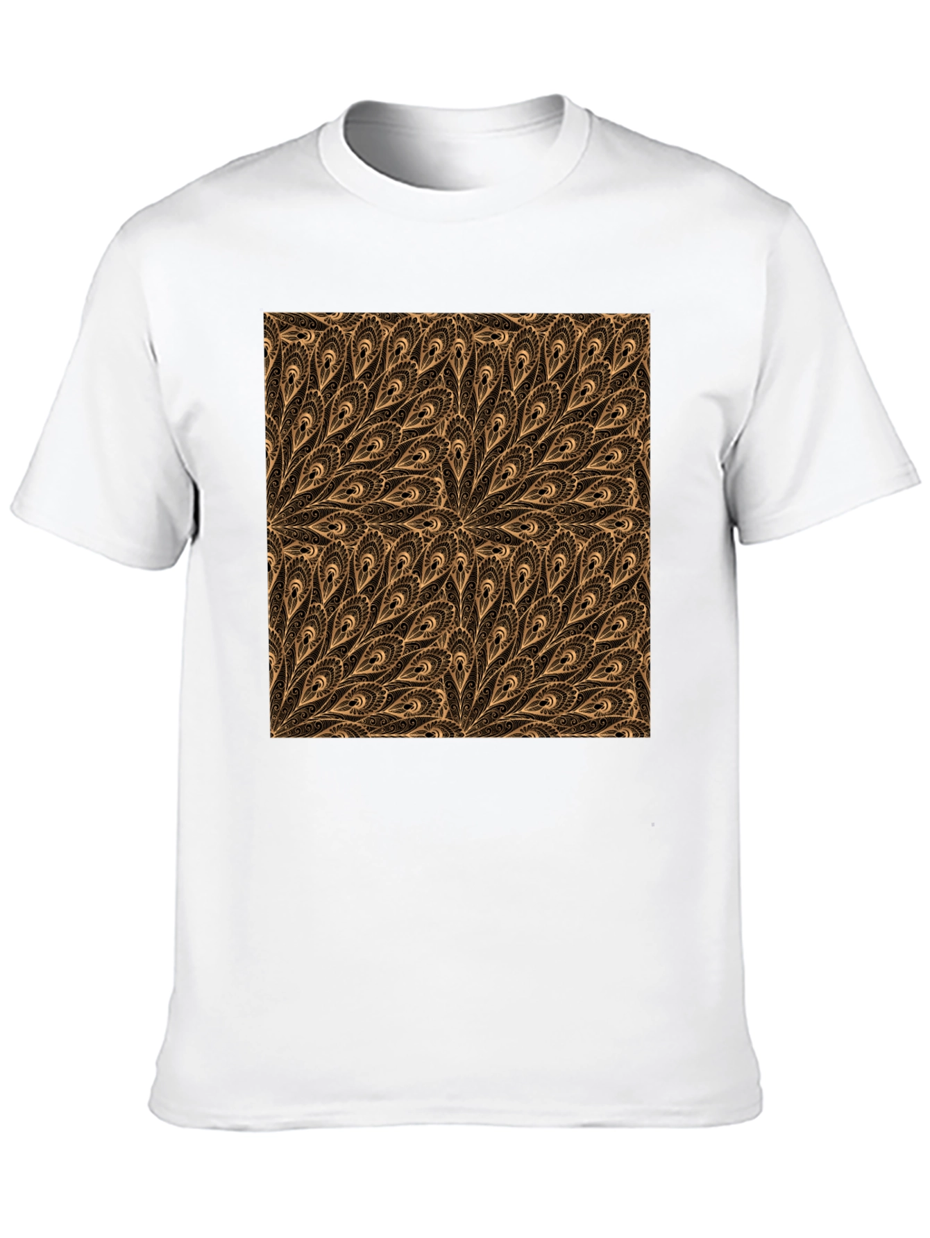 Boho Paisley Pattern Black T-Shirt
