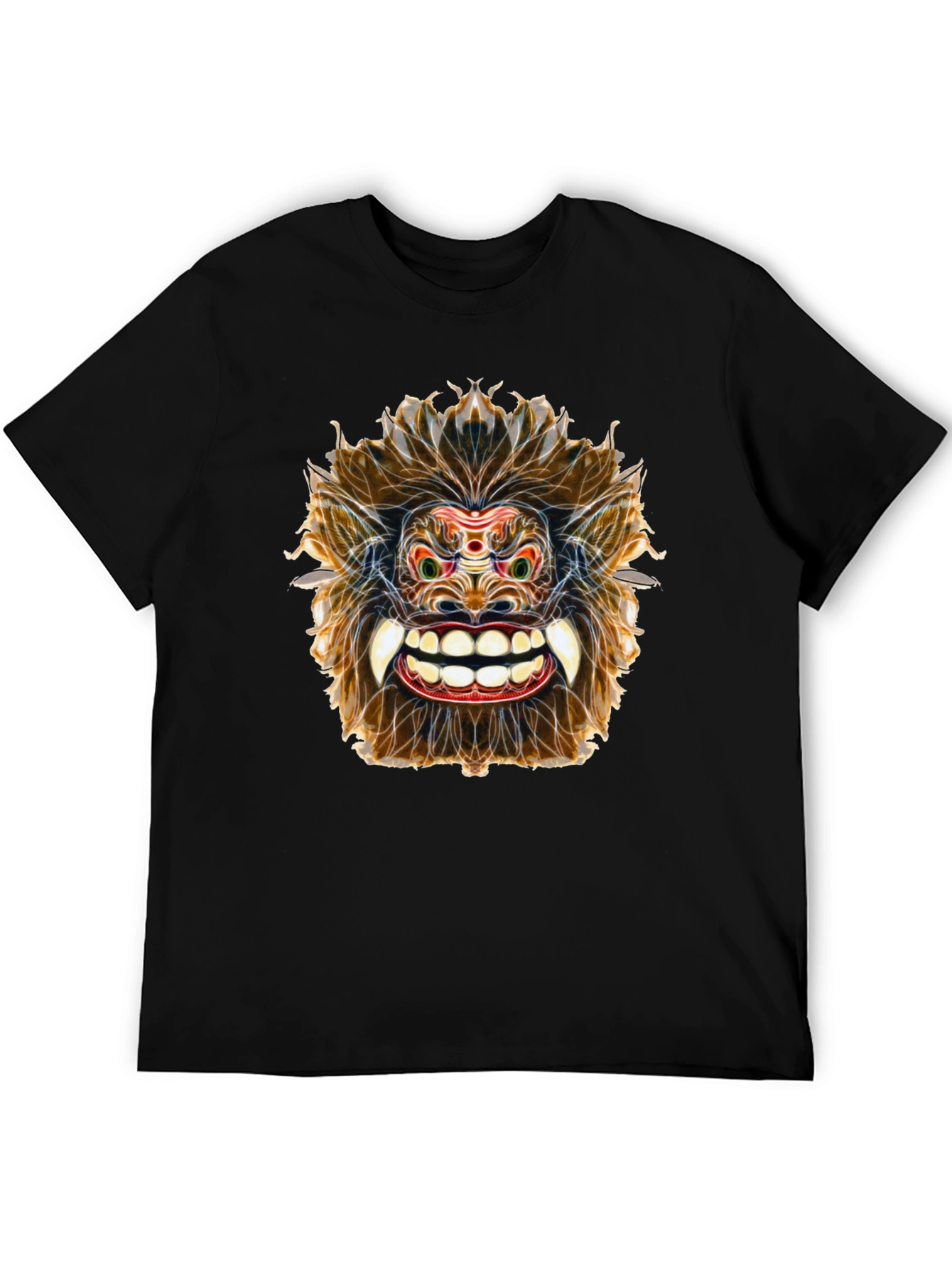 Mens Black T-Shirt with a Barong Design