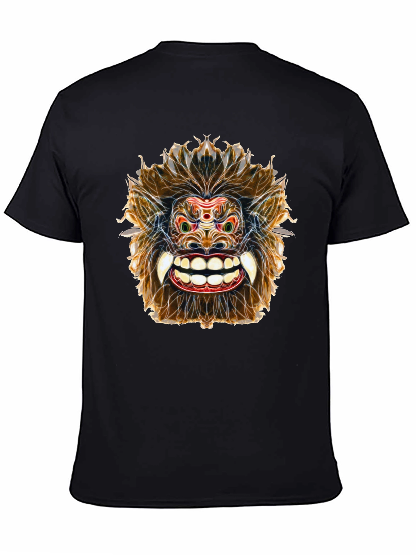 Mens Black T-Shirt with a Barong Design