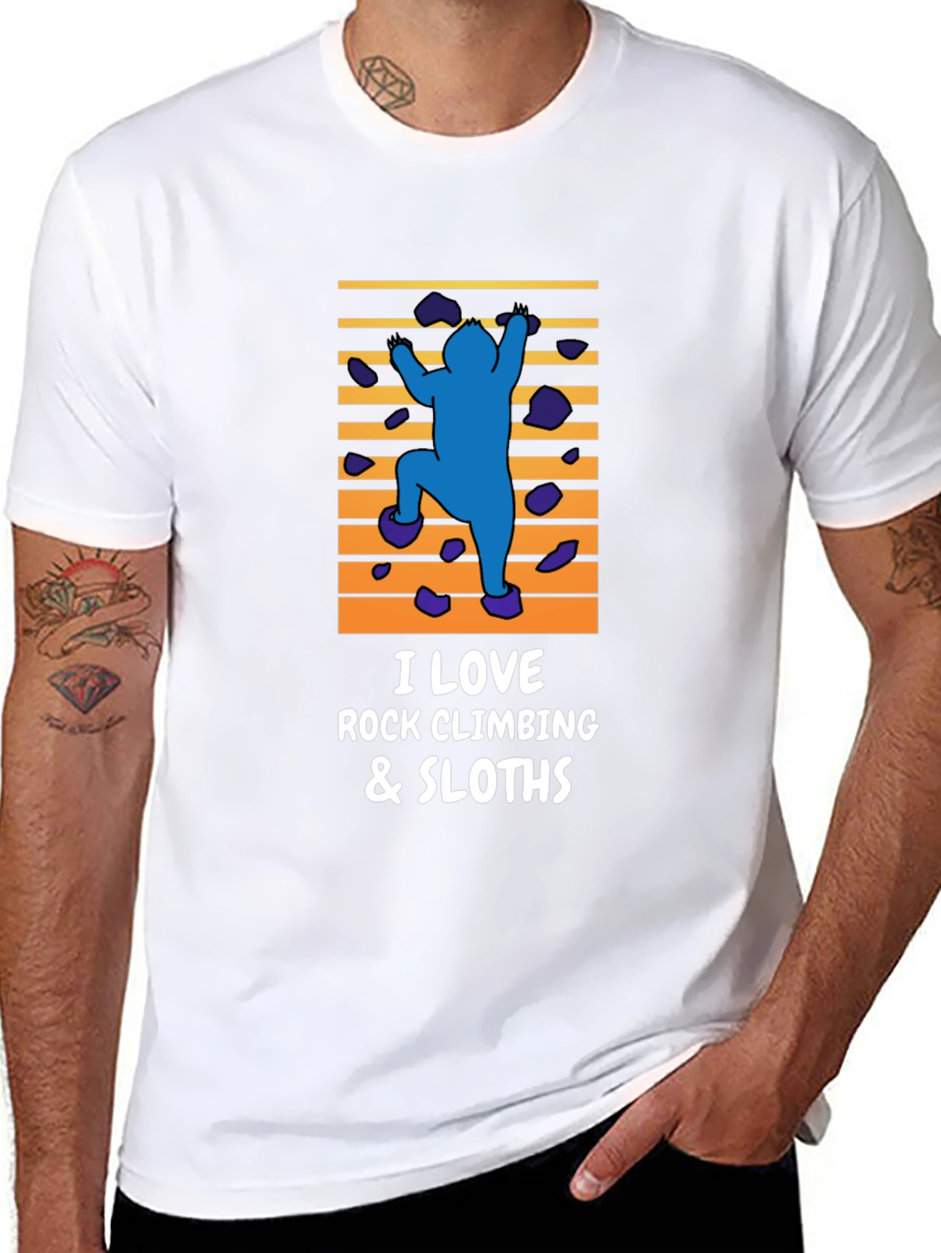 Rock Climbing & Sloths Graphic Tee