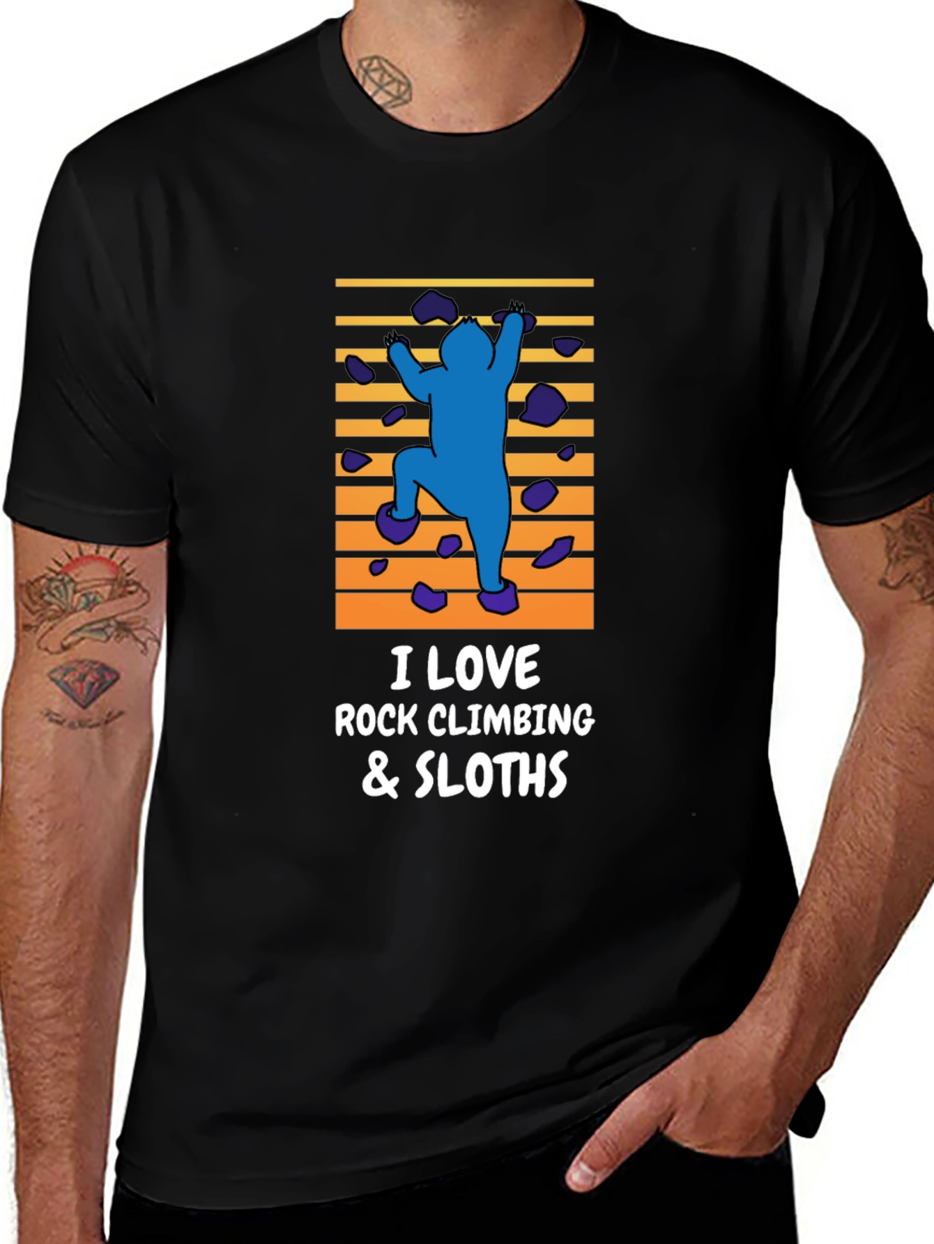 Rock Climbing & Sloths Graphic Tee