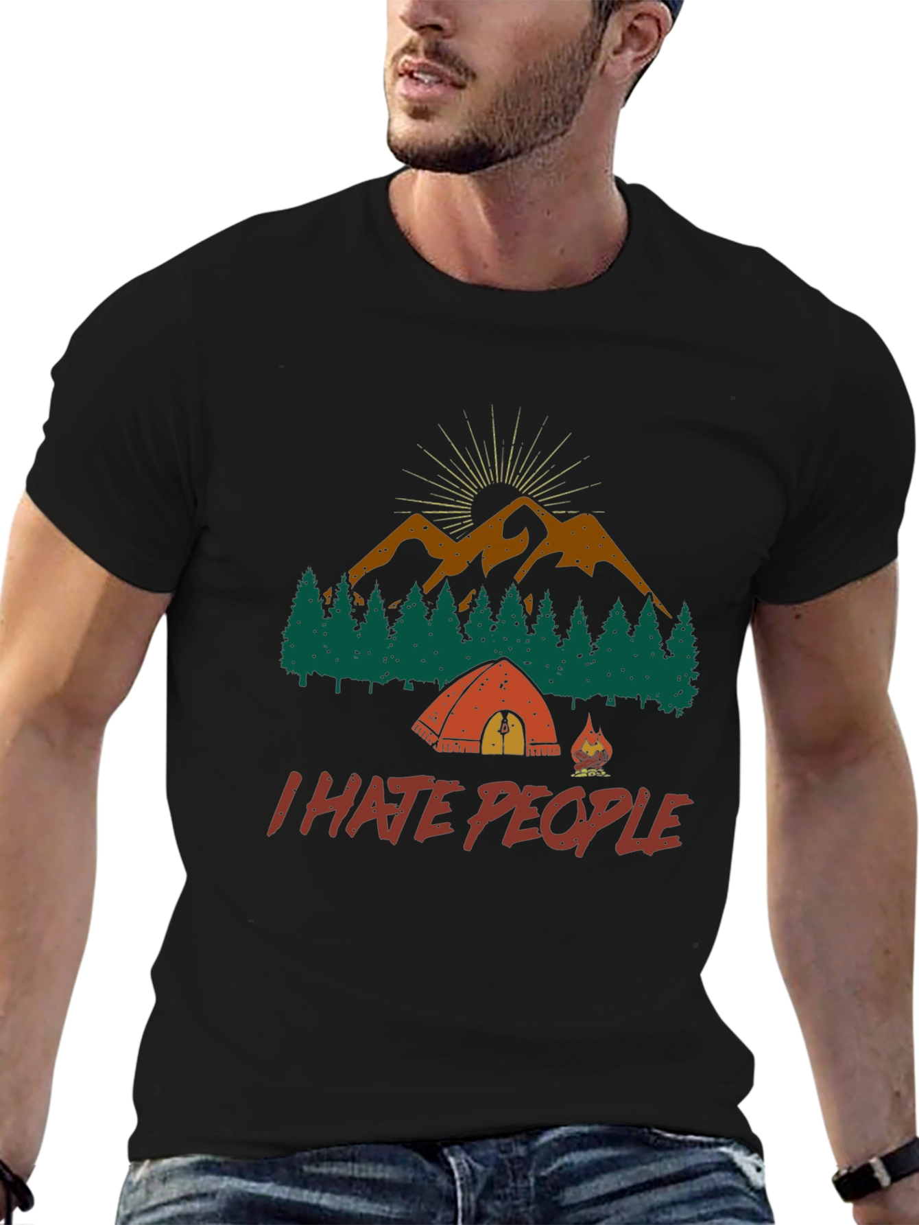 I Hate People Camping Graphic Tee
