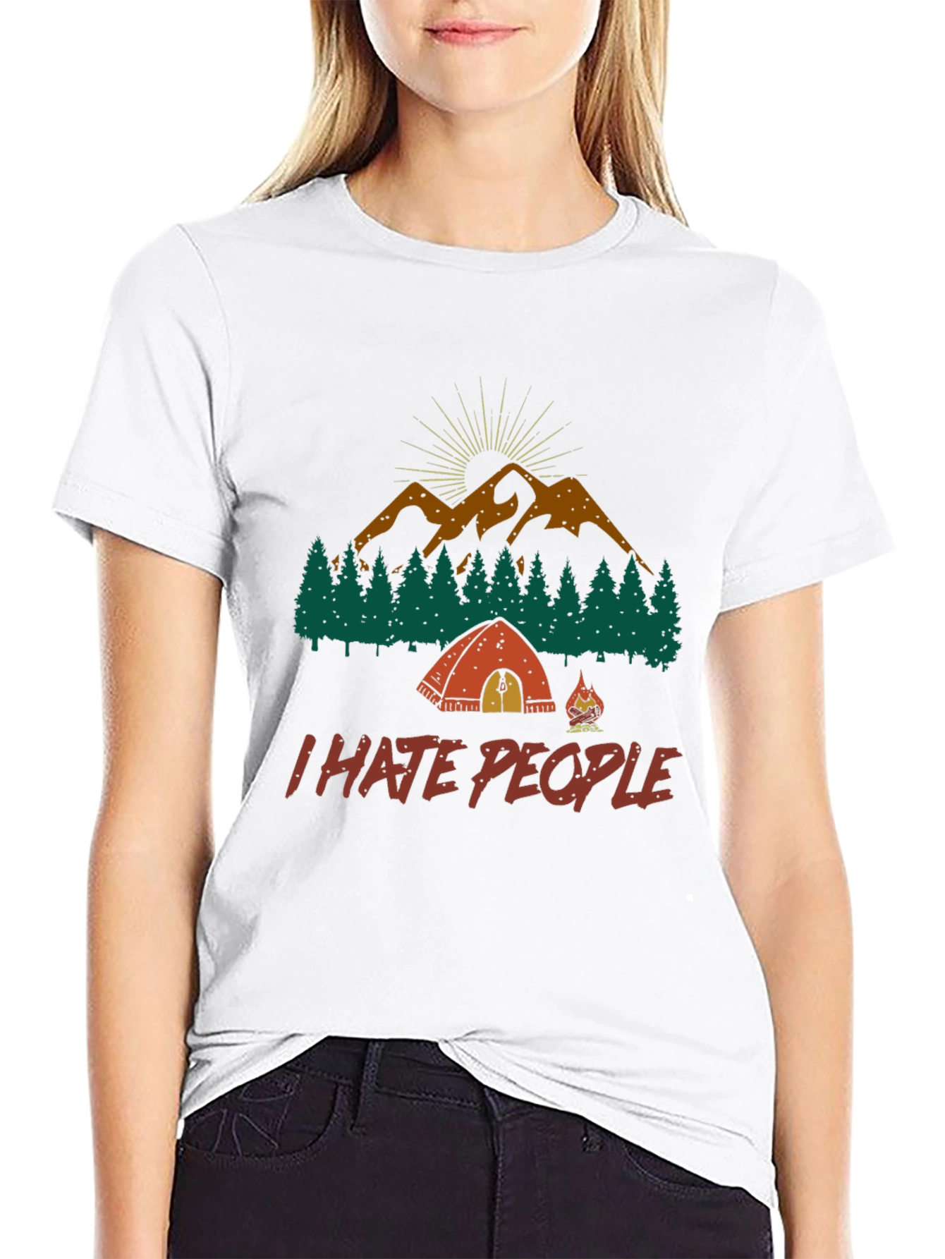 I Hate People Camping Graphic Tee