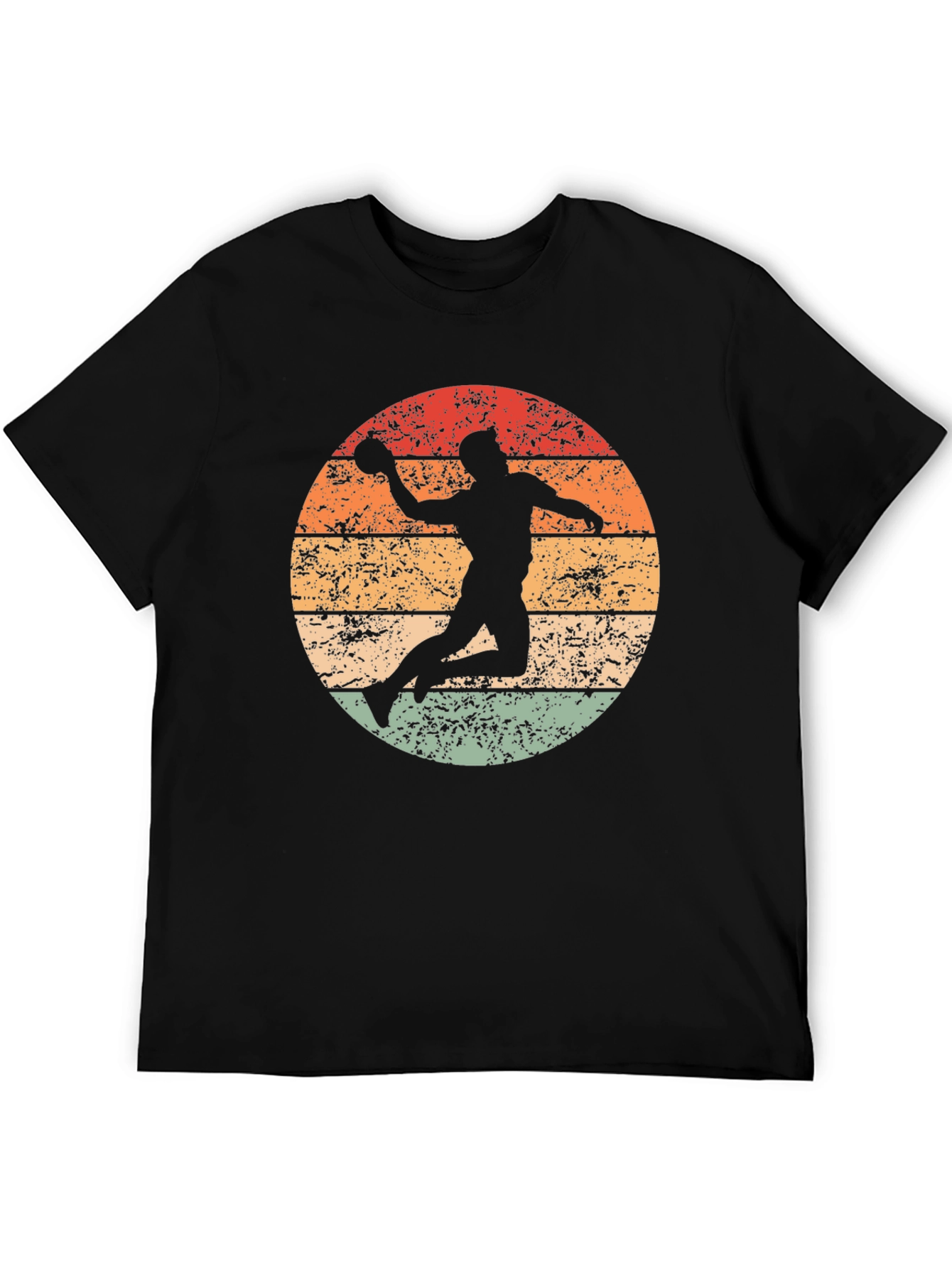 Retro Handball Player Graphic T-Shirt