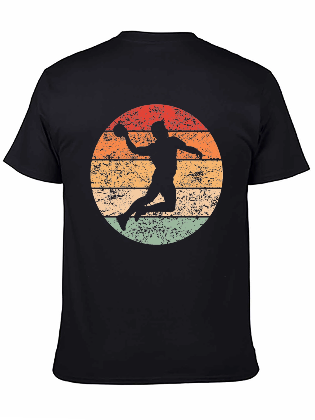 Retro Handball Player Graphic T-Shirt