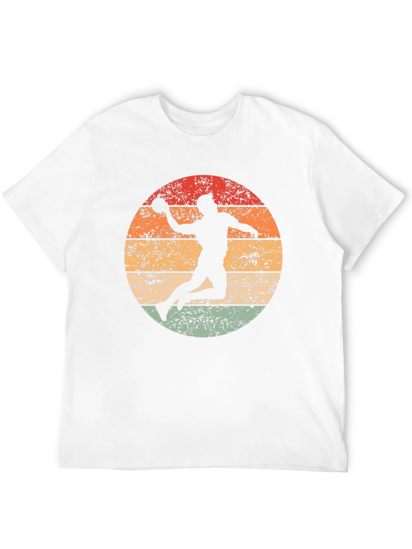 Retro Handball Player Graphic T-Shirt