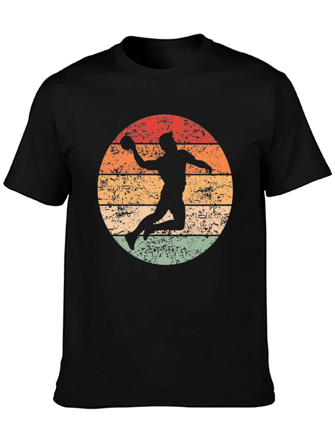 Retro Handball Player Graphic T-Shirt