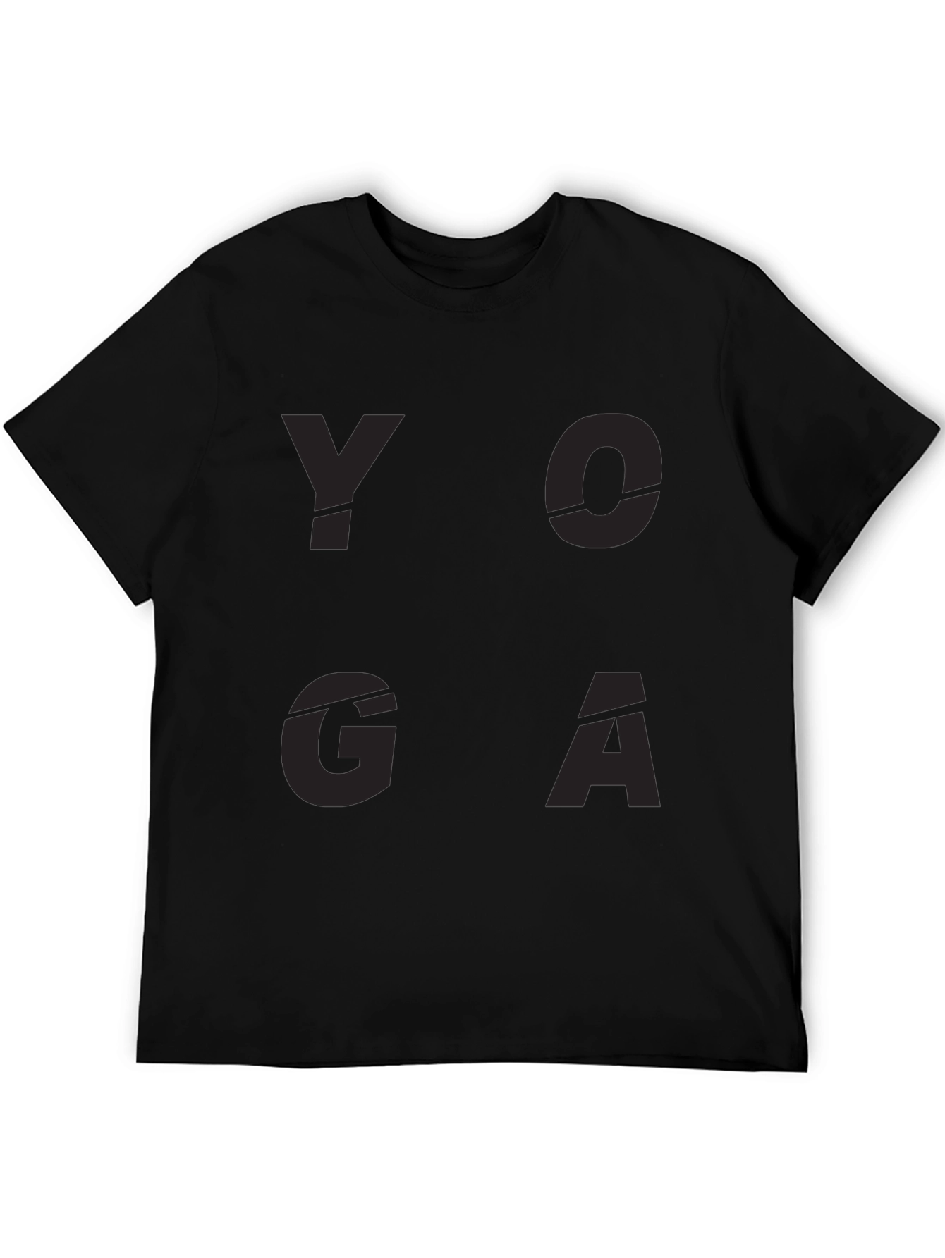 Yoga Graphic Print Black T-Shirt