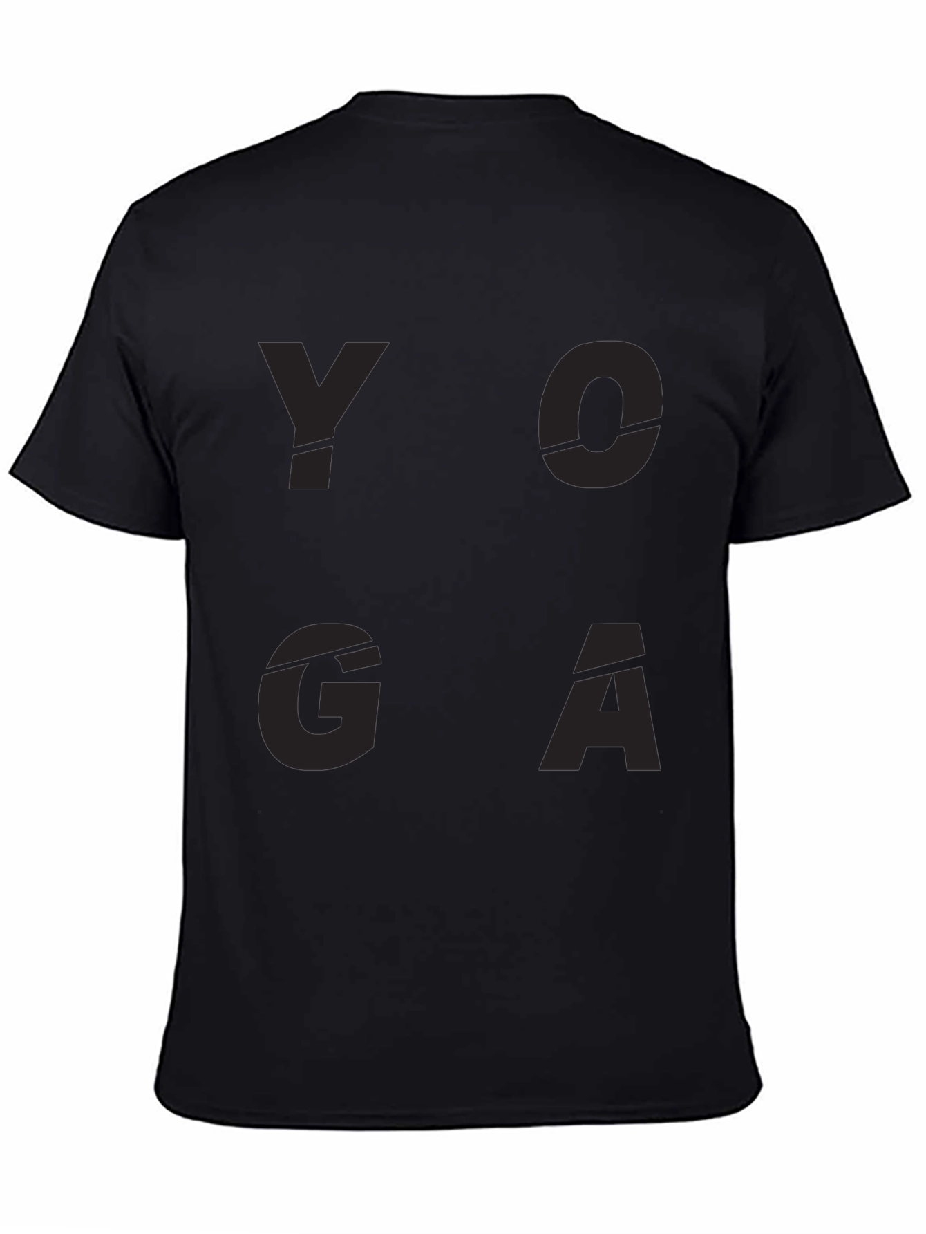 Yoga Graphic Print Black T-Shirt