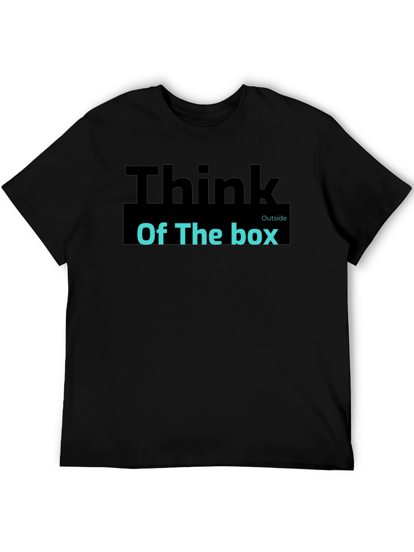 Think Outside the Box Black Graphic Tee Shirt