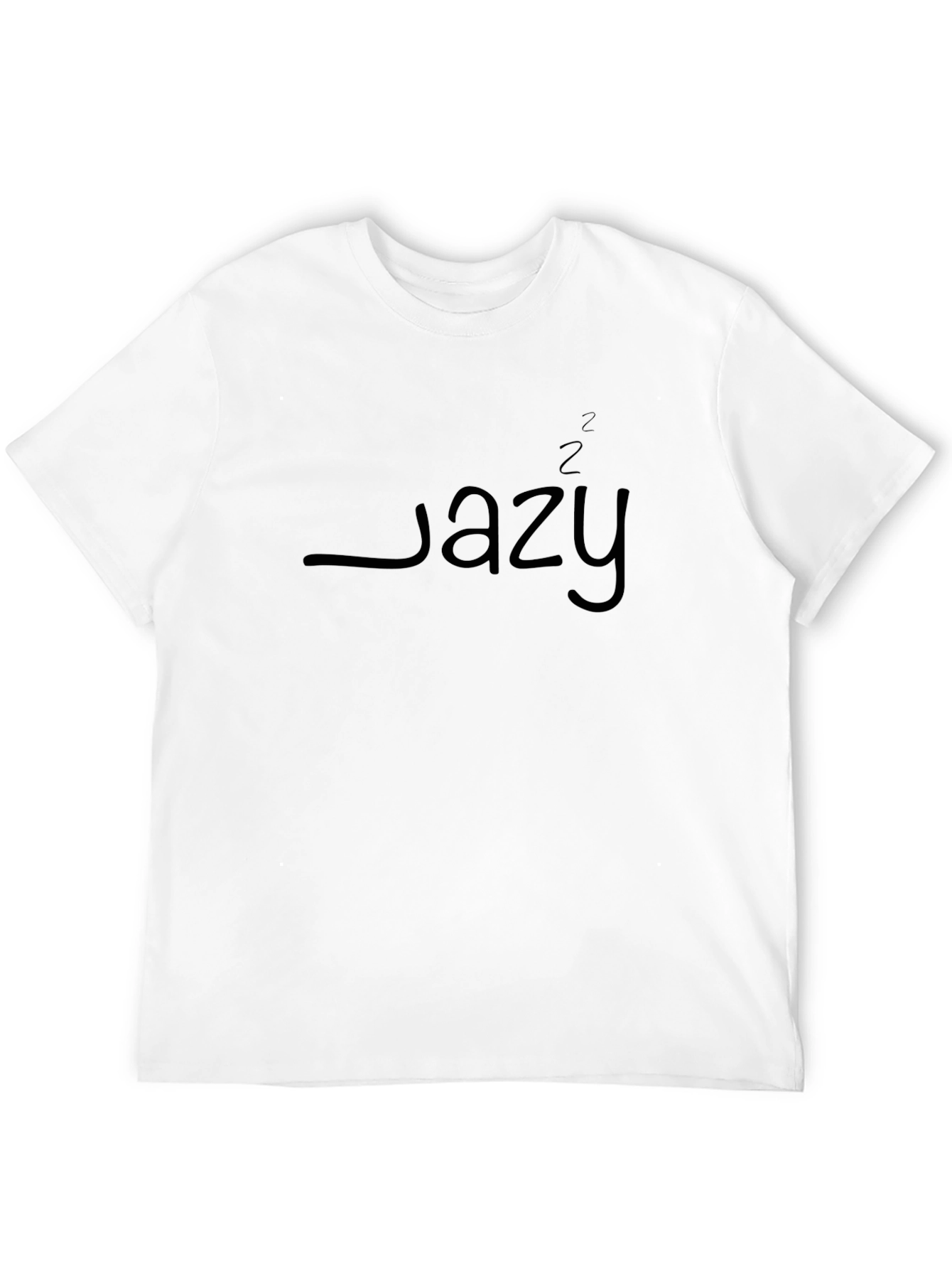 Lazy Graphic Tee - Relaxed Fit Black T-Shirt